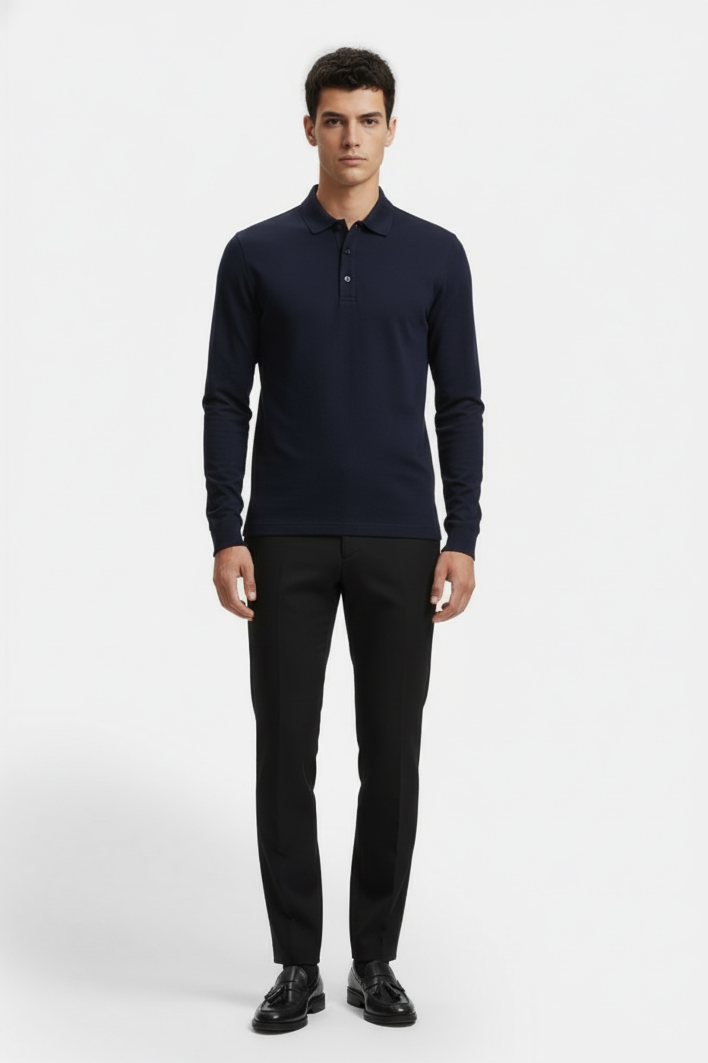 JAIMEALF LONG SLEEVE POLO DARK NIGHT by Ecoalf