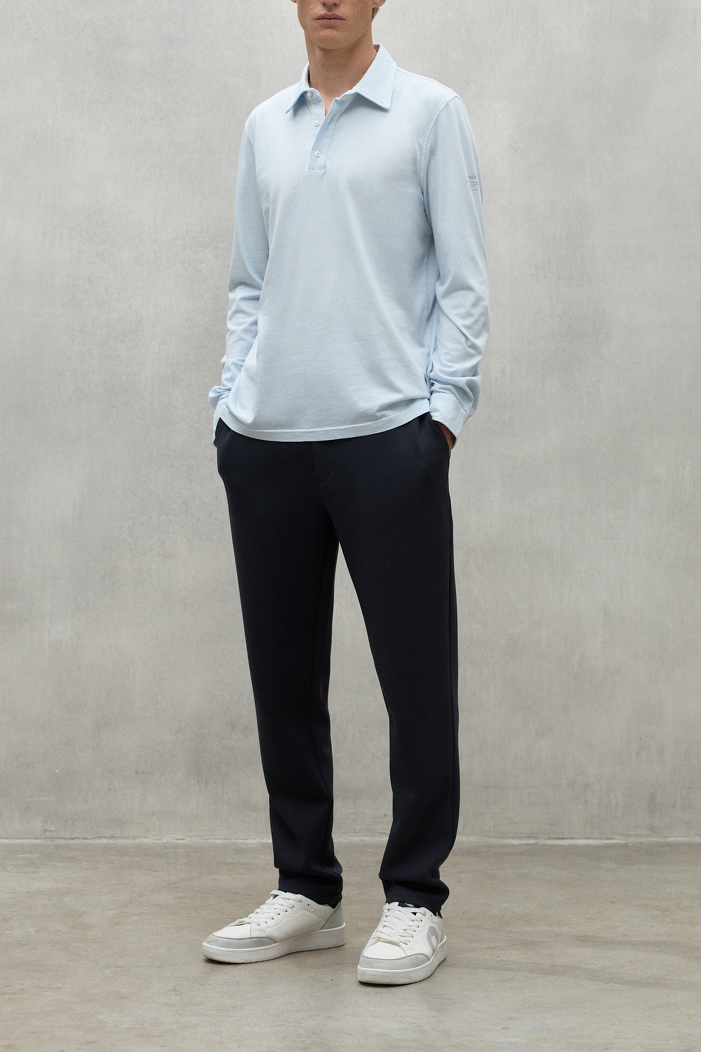 MATIASALF LONG SLEEVE POLO SKY BLUE 1