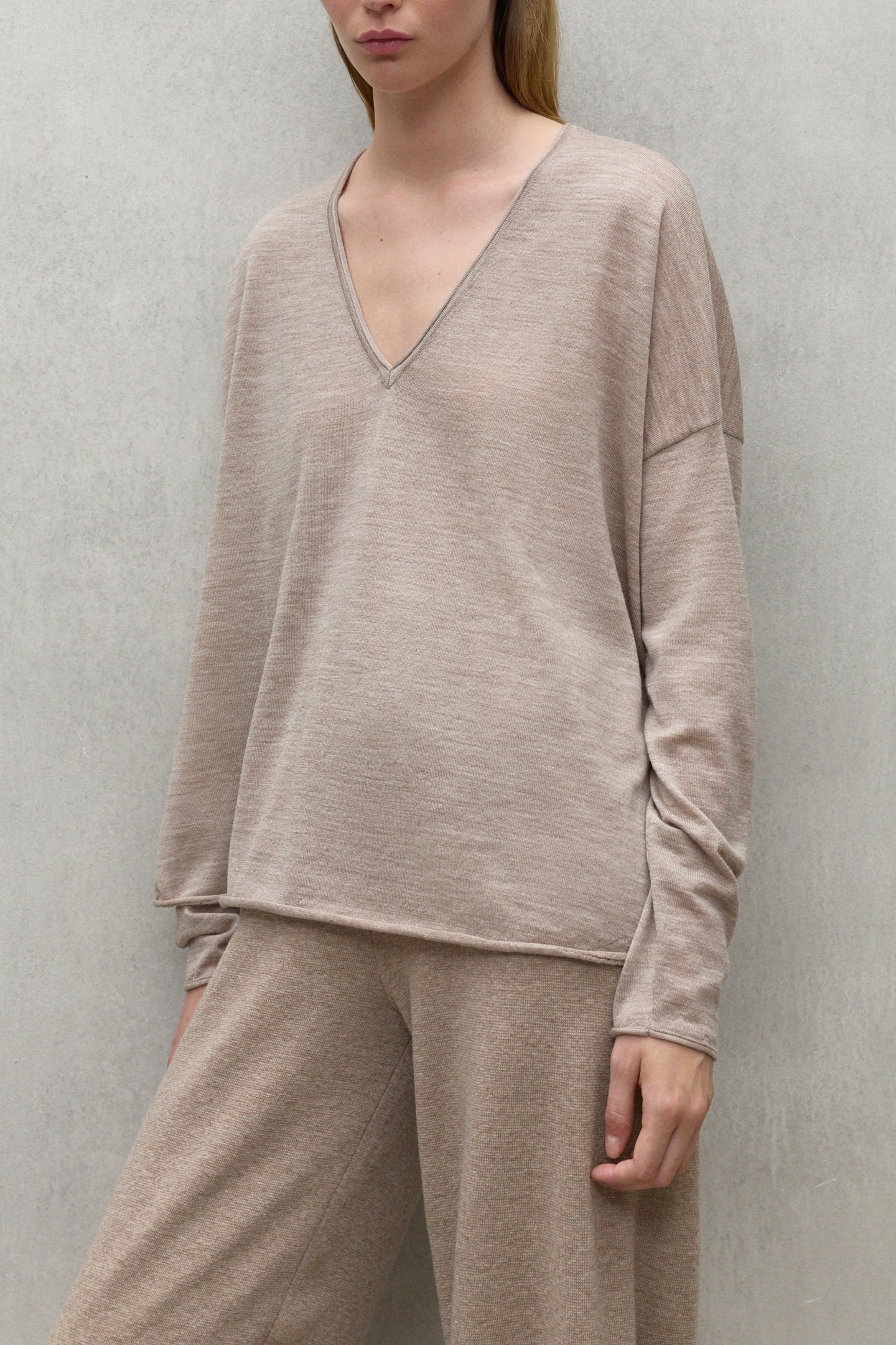 ANTURIOALF KNIT DARK SAND MELANGE 2