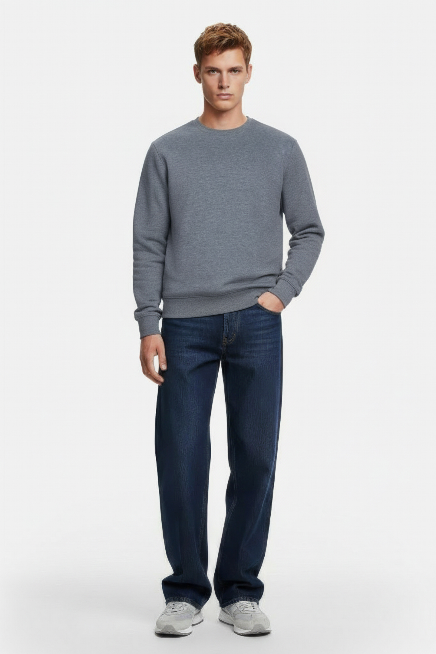 ARLESALF SWEATSHIRT DARK GREY MELANGE 1