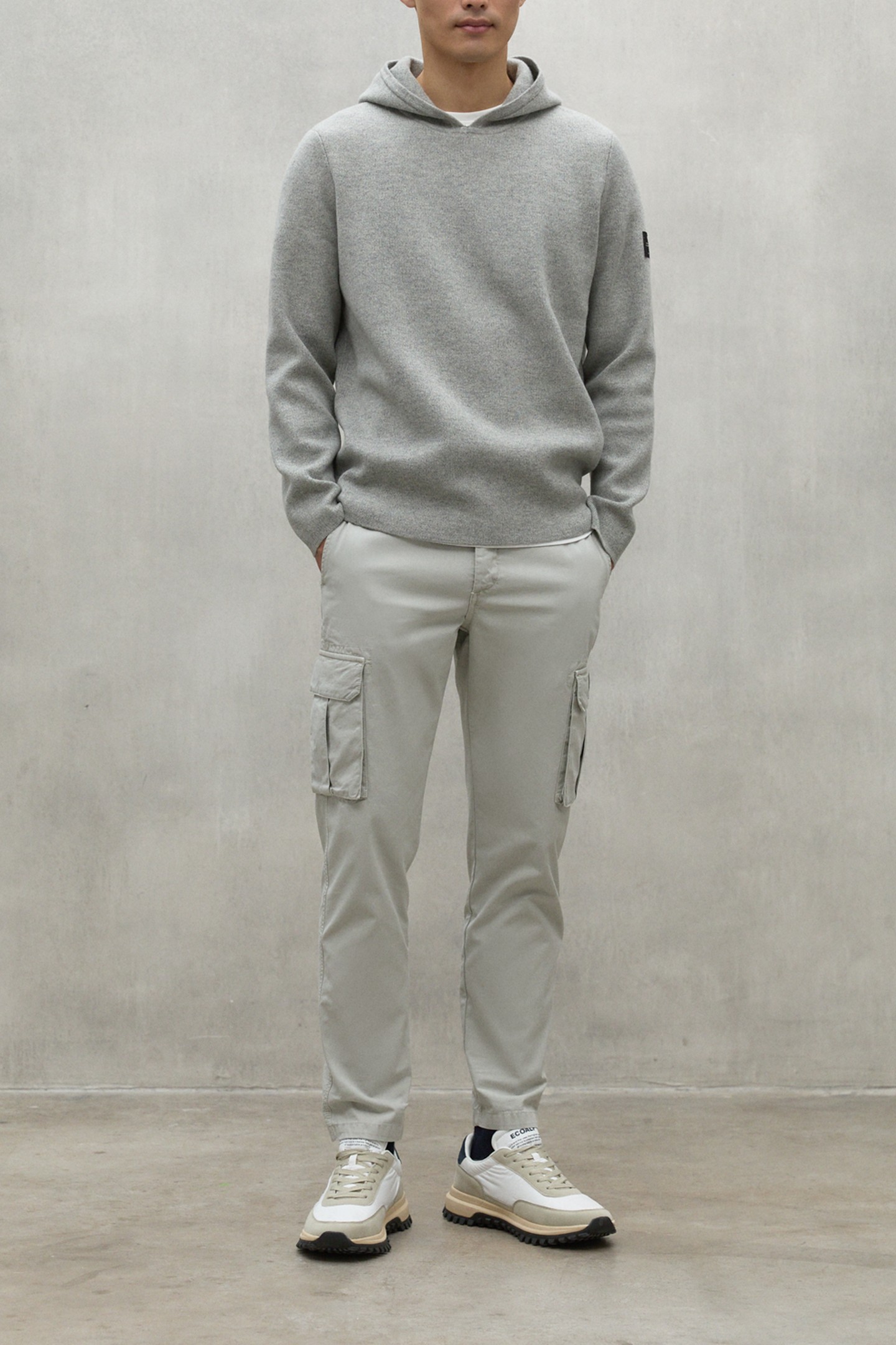 MUGGAALF KNIT LIGHT GREY MELANGE 1