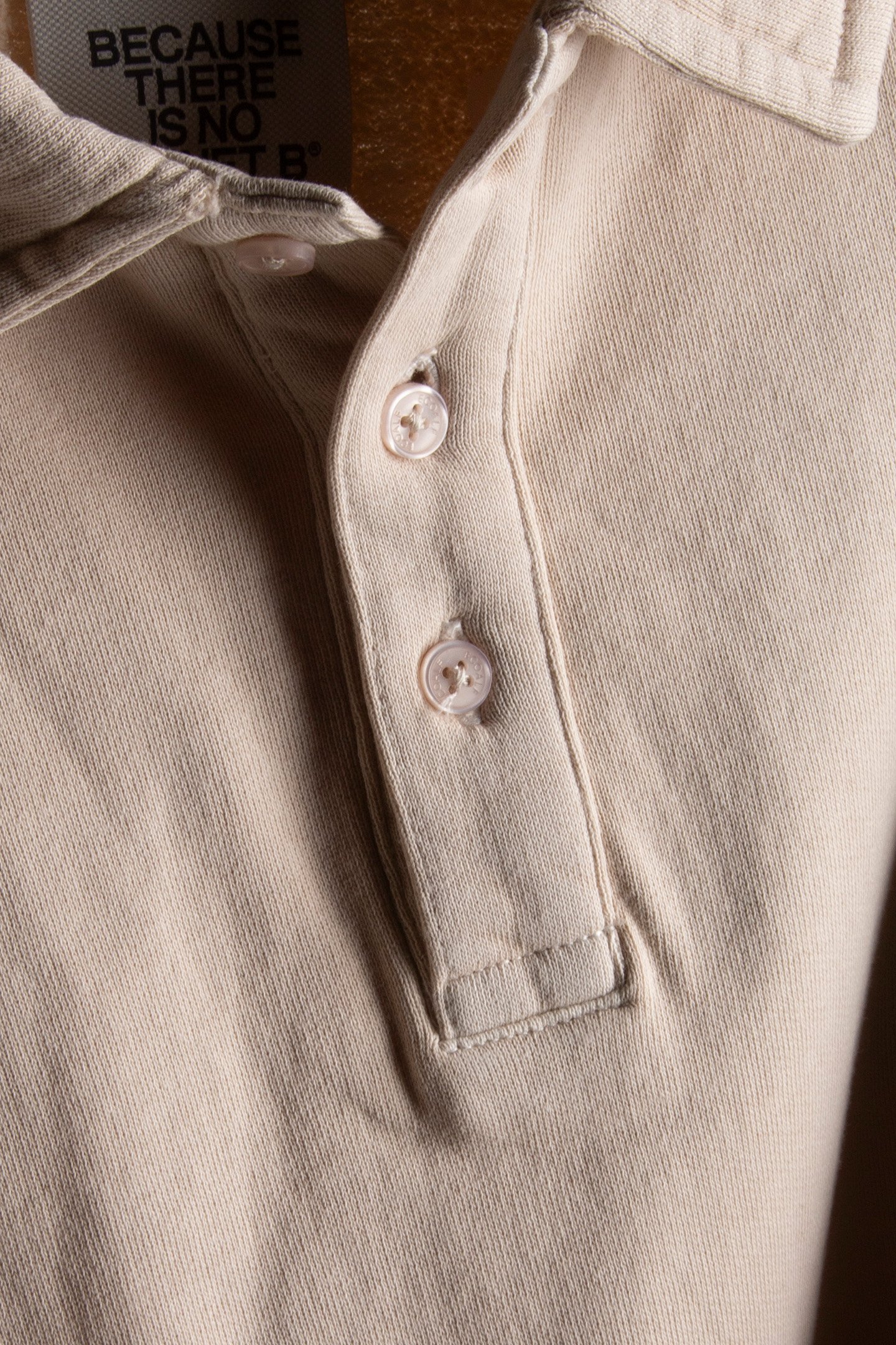 LUCASALF LONG SLEEVE POLO WASHED STONE 3