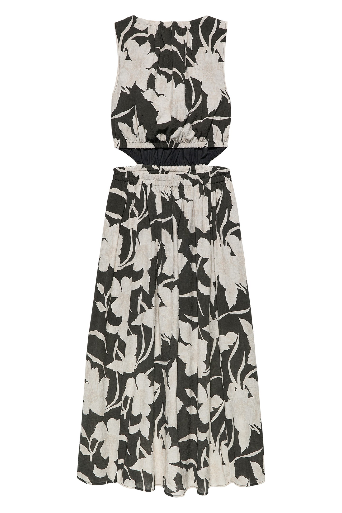 CUT OUT HIBISCUS DRESS BLACK 2