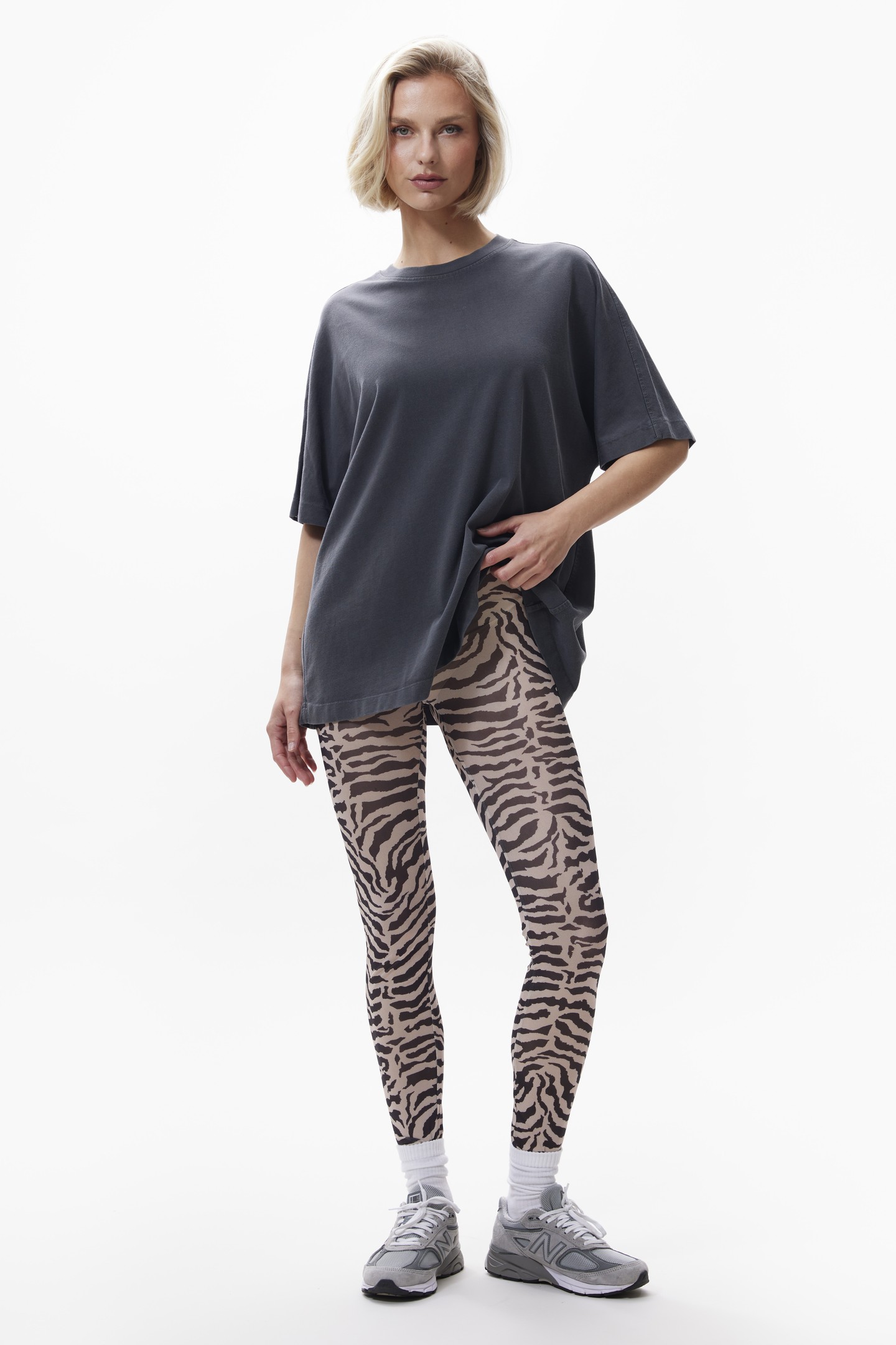 MESH ZEBRA LEGGING SAND 1