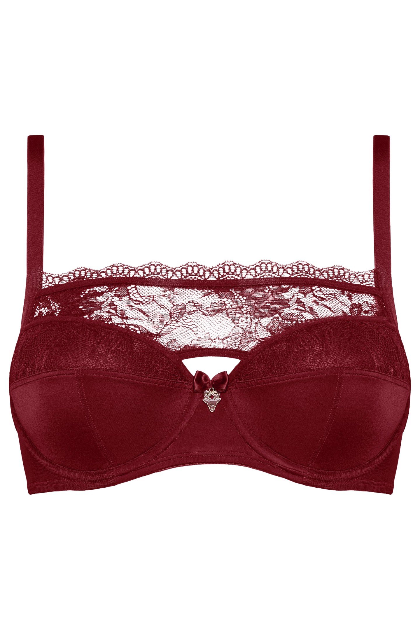 CARITA BRA PLUNGE BALCONY WIRED PADDED RED 4