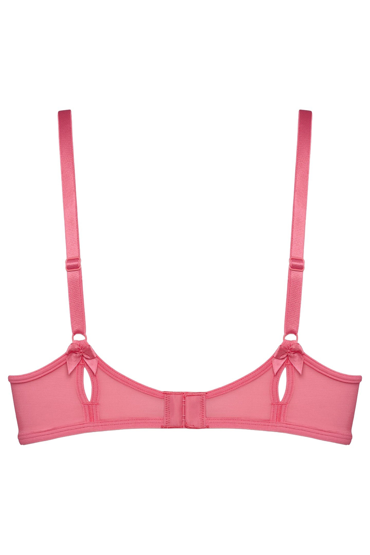 PEEKABOO BRA PLUNGE BALCONY WIRED PADDED PINK 2