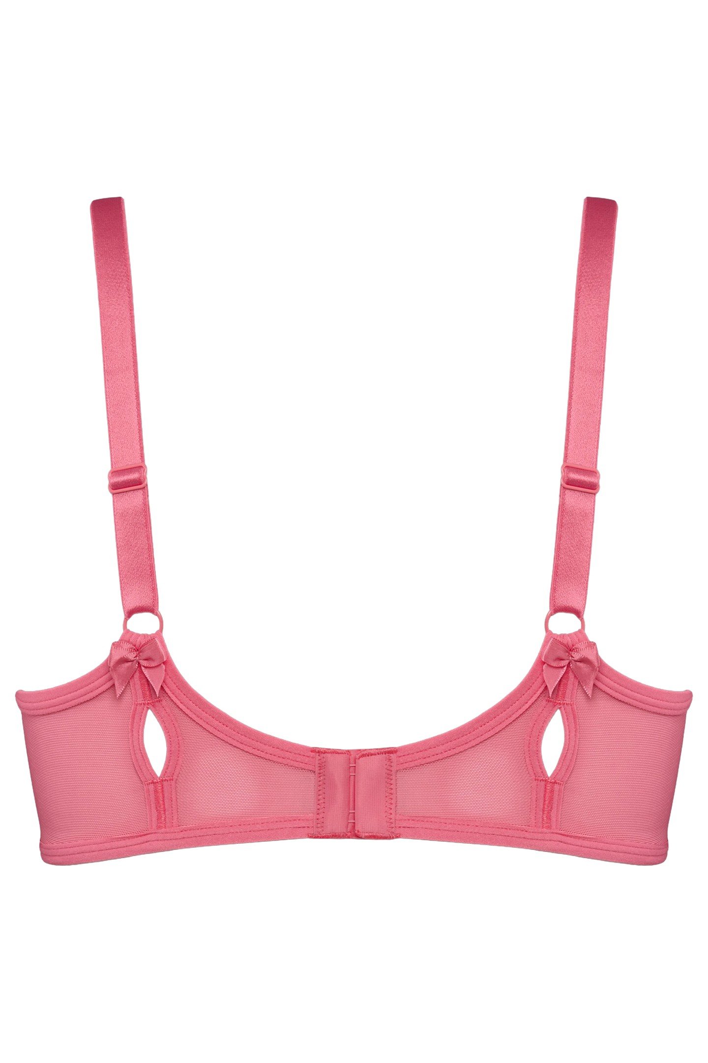 PEEKABOO BRA PLUNGE BALCONY WIRED PADDED PINK 4