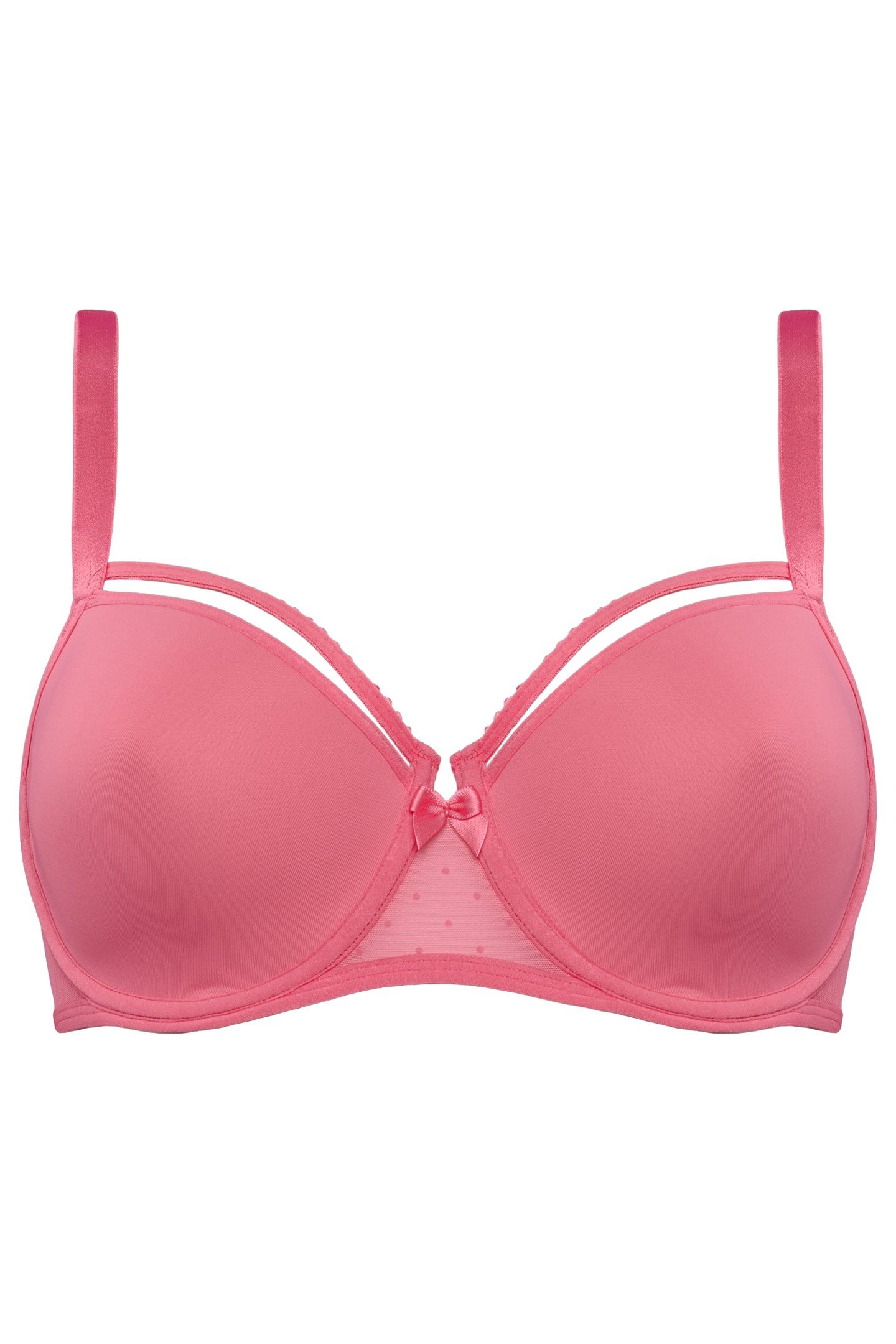 PEEKABOO BRA PLUNGE BALCONY WIRED PADDED PINK 5
