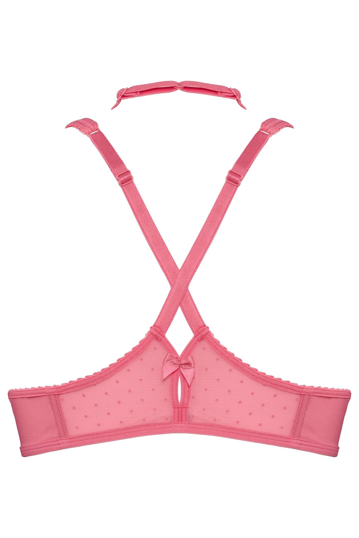 PEEKABOO BRA PUSH UPWIRED PADDED PINK 4