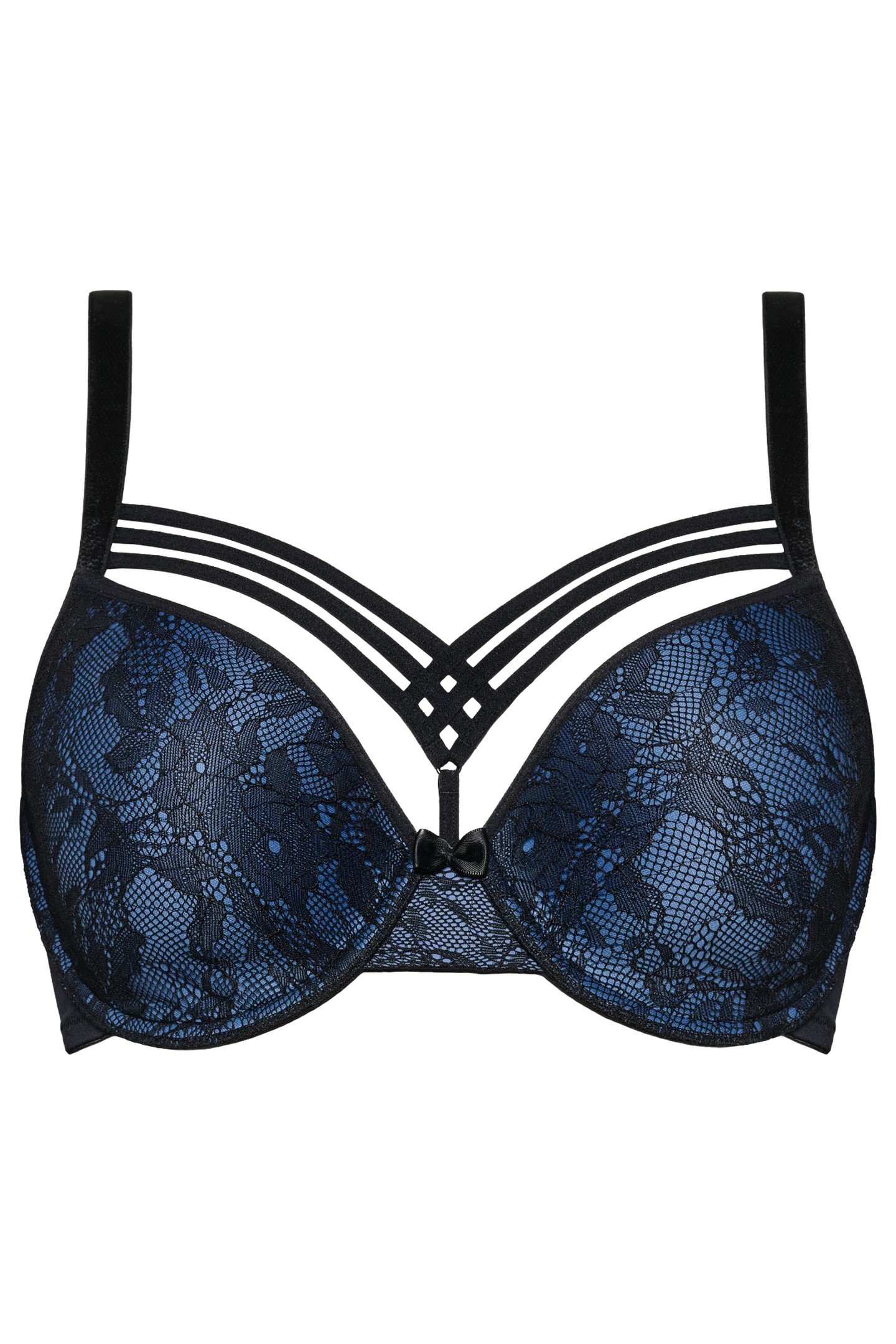 DAME DE PARIS BRA PLUNGE WIRED PADDED BLACK 2