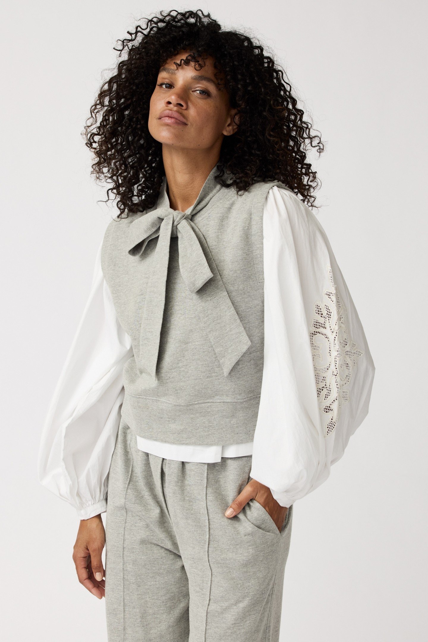 ALICE SWEATER GREY MELANGE 2