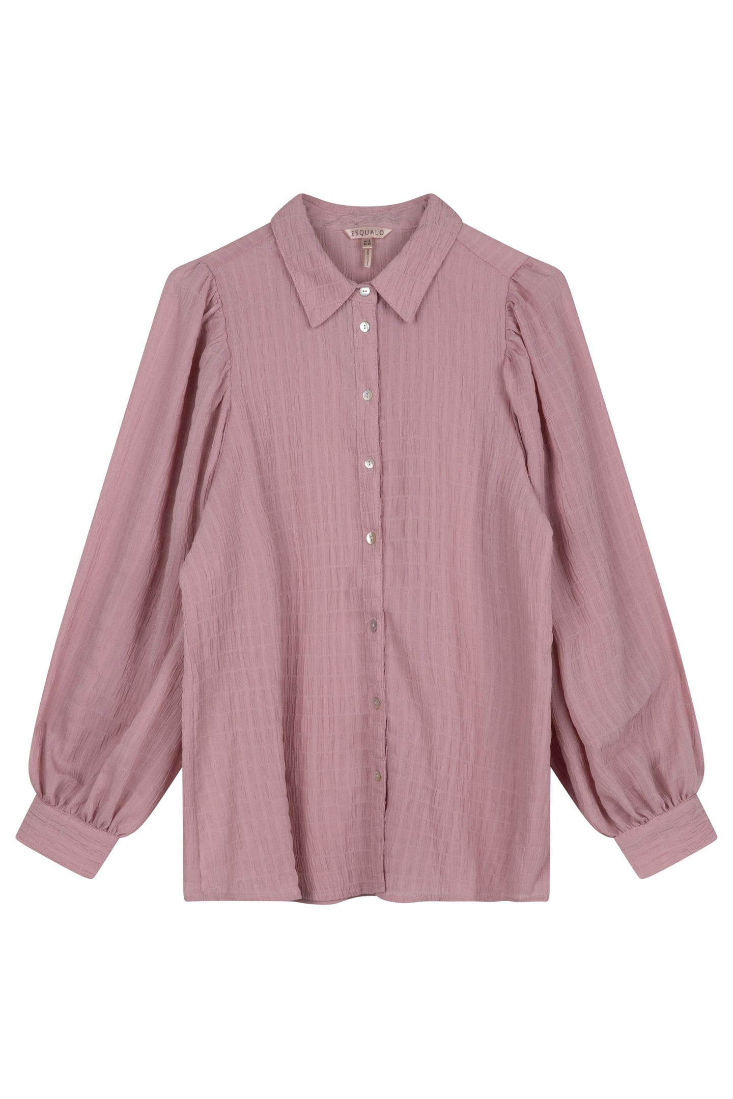 BLOUSE LANTERN CREPE PUFF SHLDR SEPIA ROSE 5