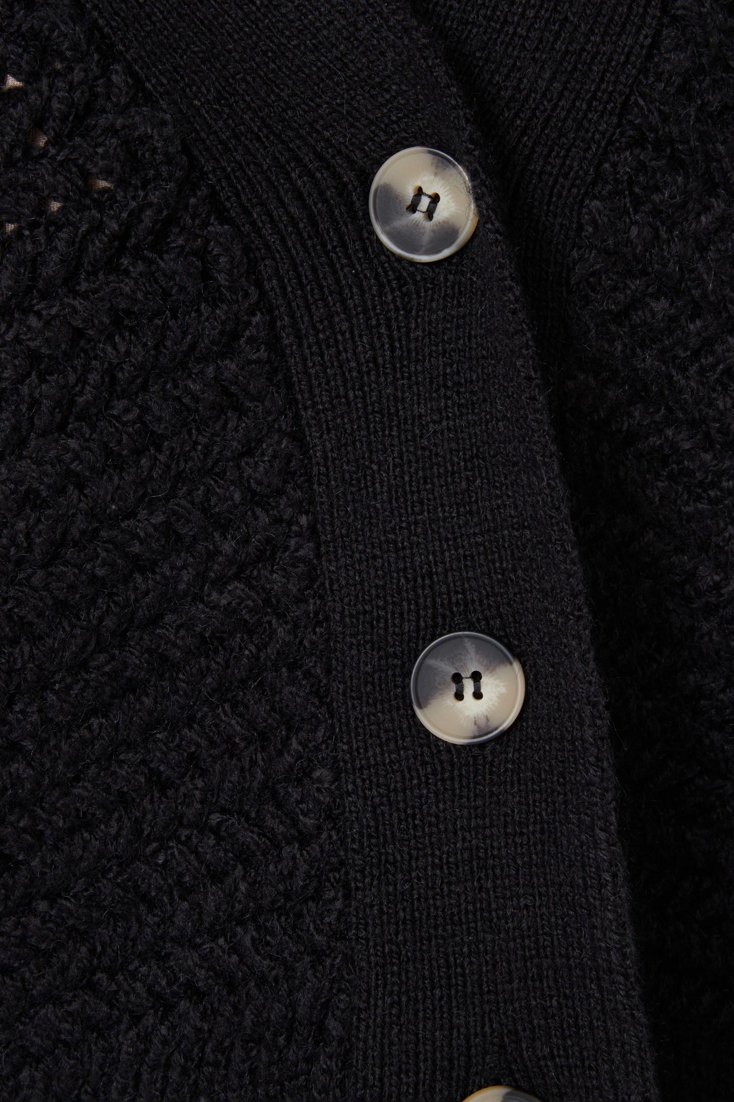 CARDIGAN SHORT ZZ KNIT BLACK 4