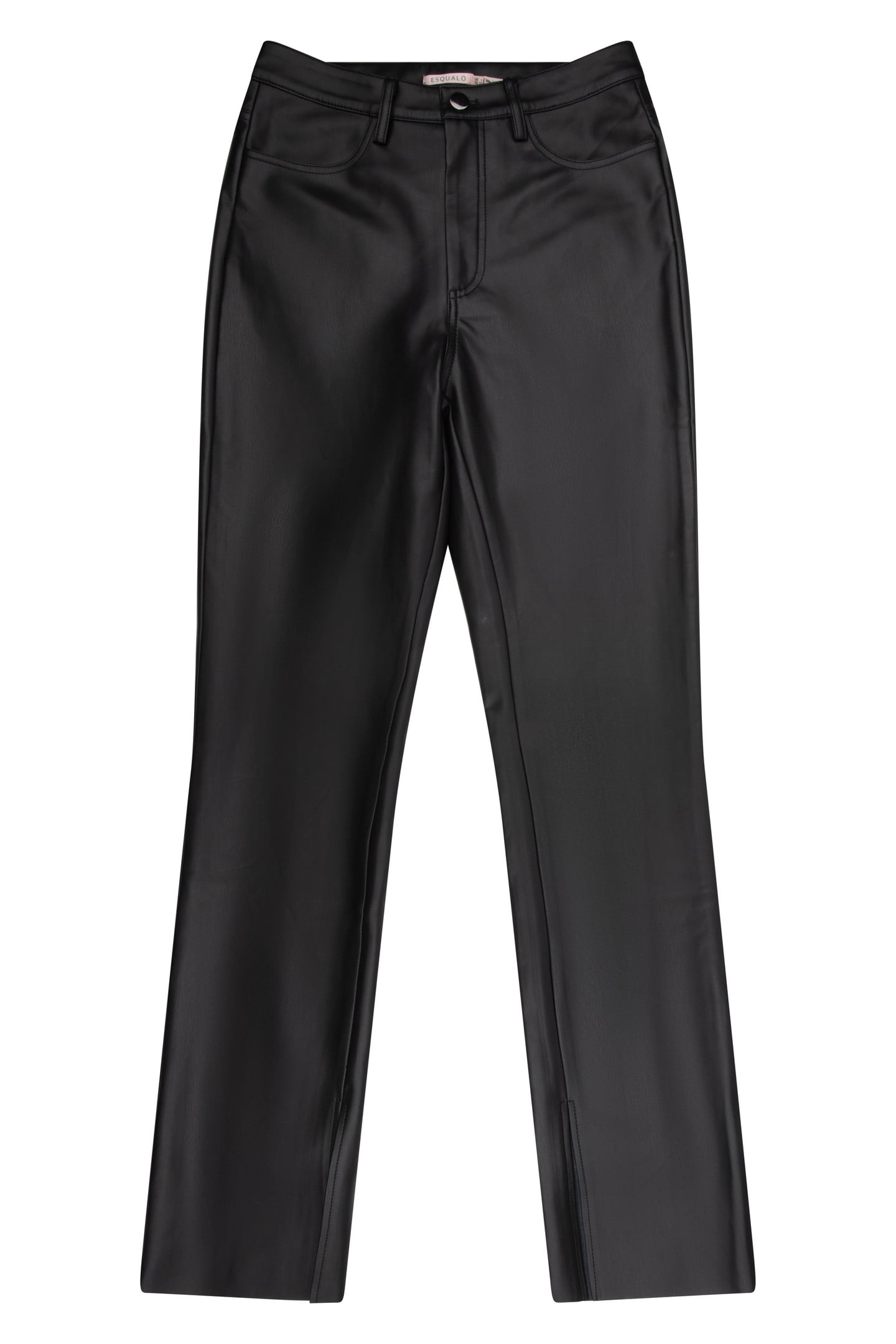 TROUSERS FLARED SPLIT PU BLACK 4