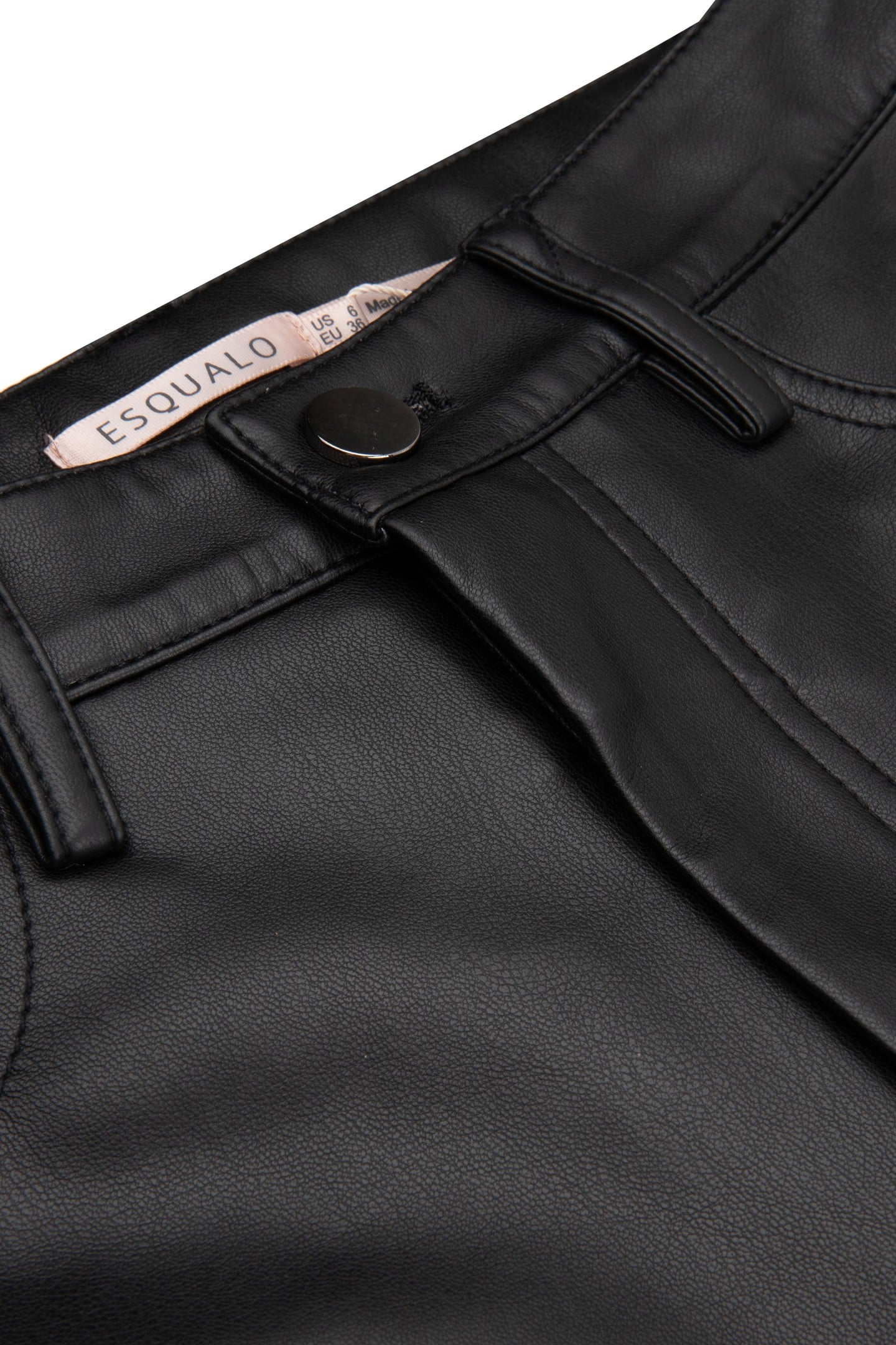 TROUSERS FLARED SPLIT PU BLACK 6