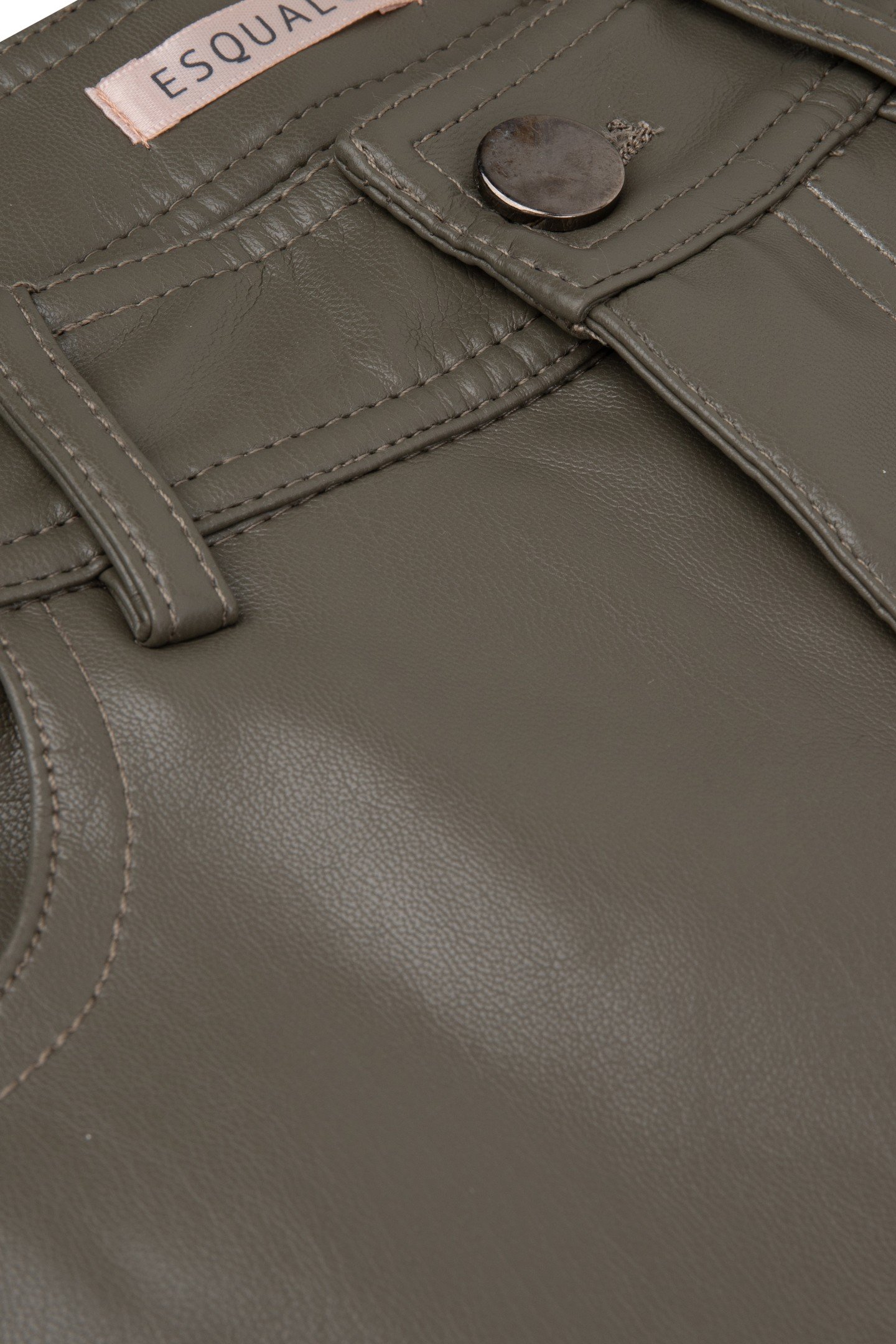 TROUSERS ZIPPER PU LEAF GREEN 5