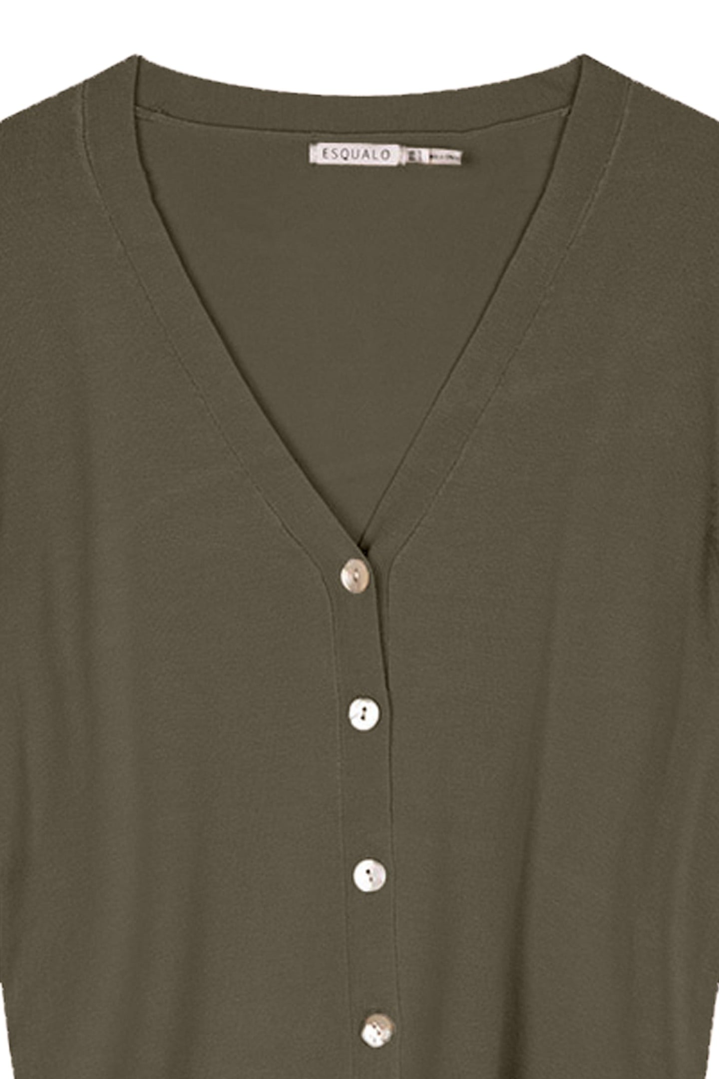 CARDIGAN BASIC V-NECK LEAF GREEN 3