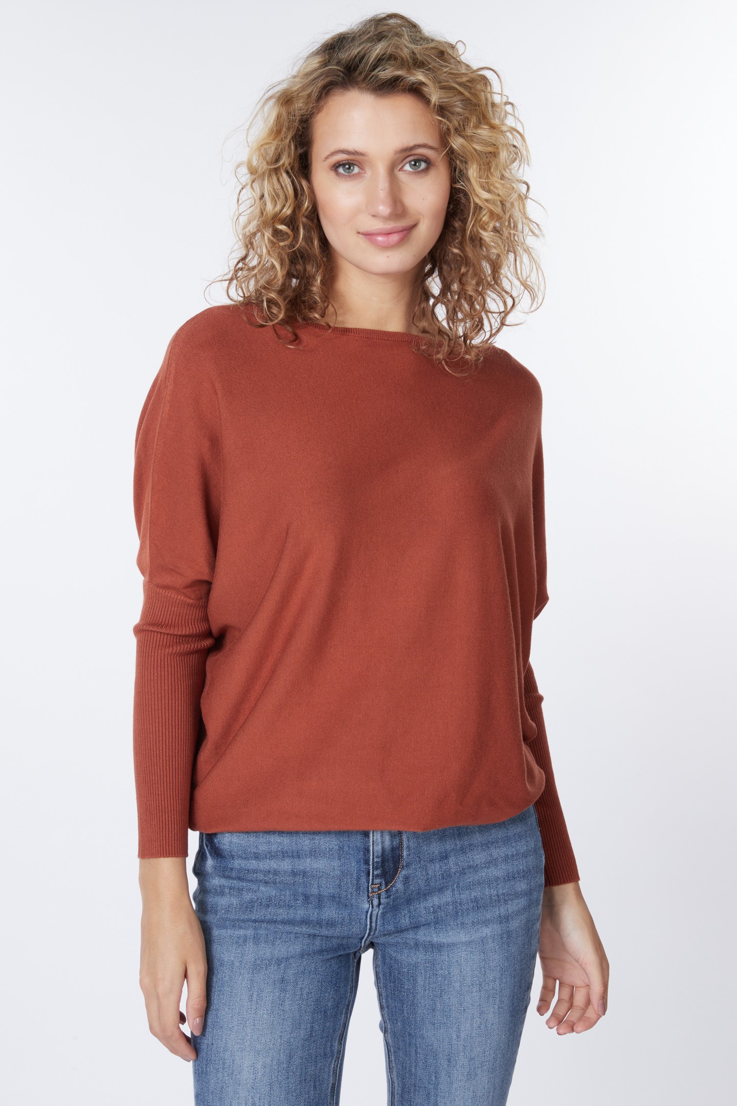SWEATER BATWING COPPER BROWN 2