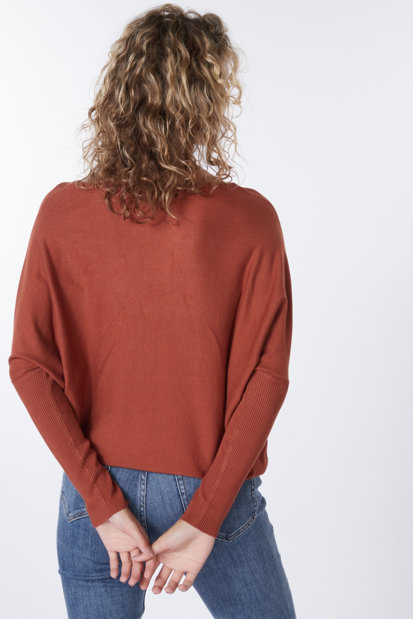 SWEATER BATWING COPPER BROWN 3