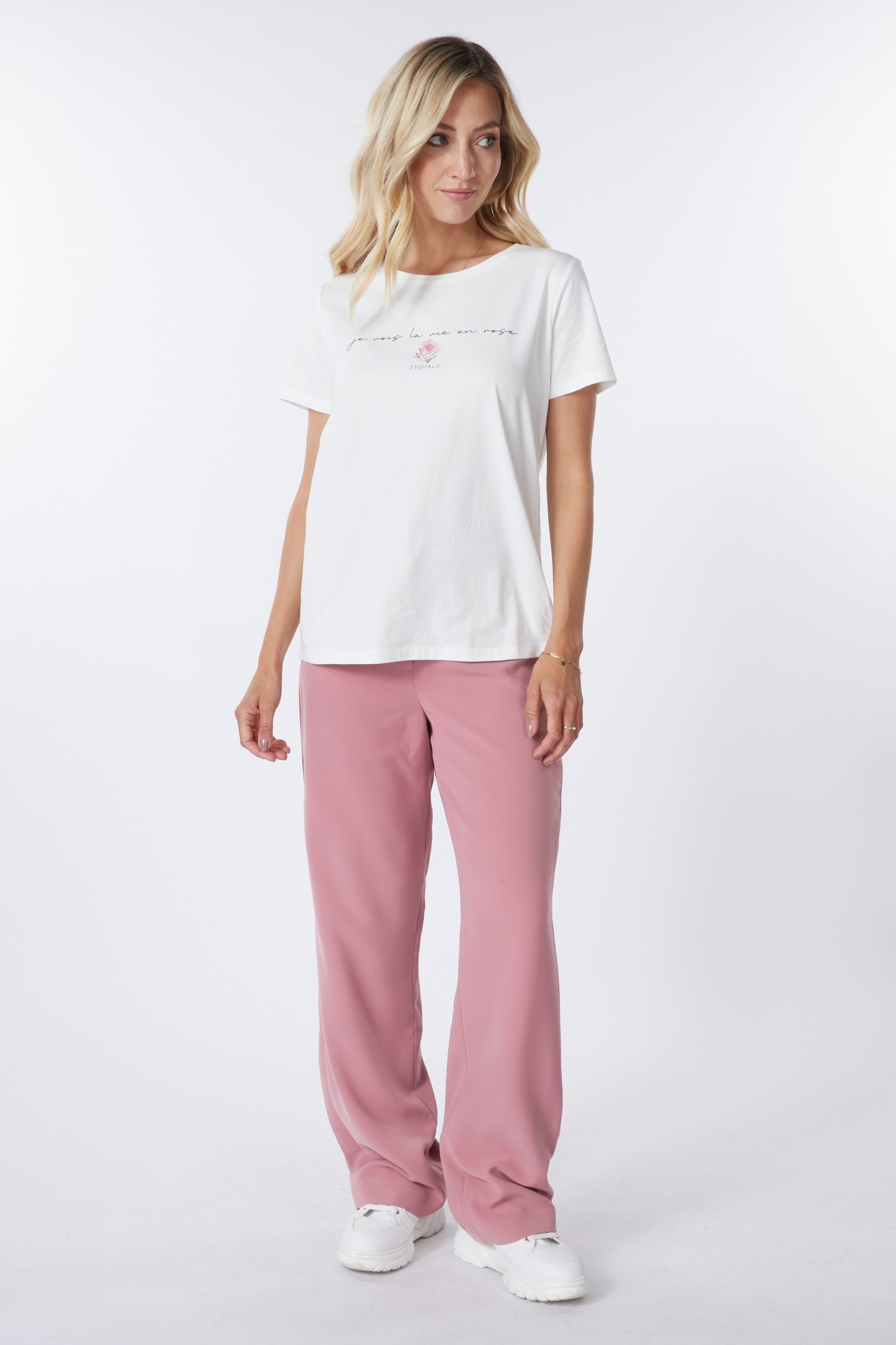 T-SHIRT FOIL "LA VIE EN ROSE" OFF WHITE 1