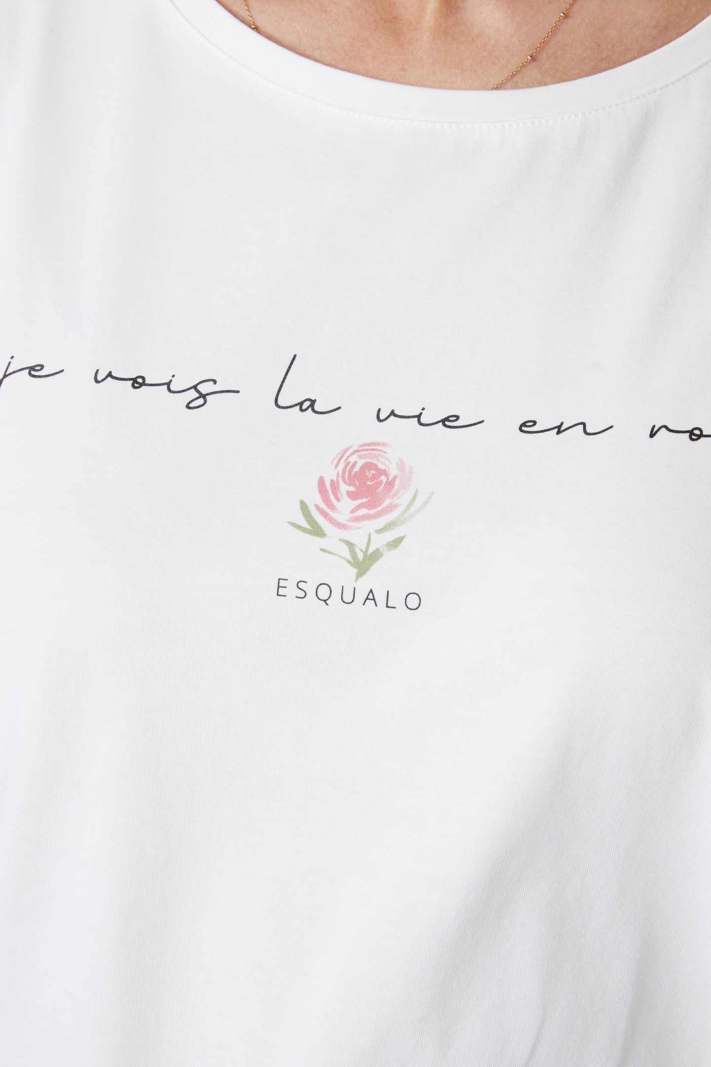 T-SHIRT FOIL "LA VIE EN ROSE" OFF WHITE 6