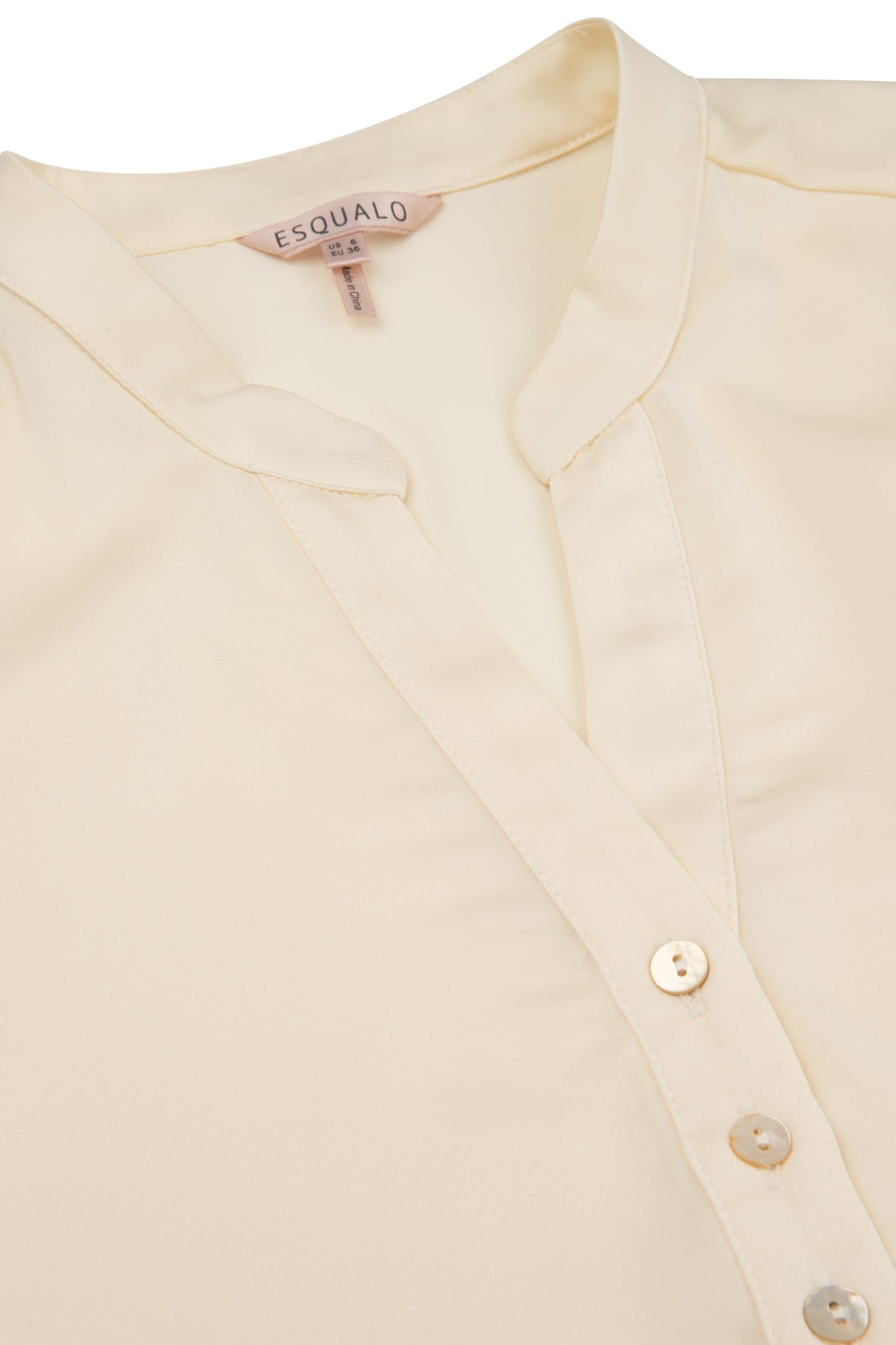 BLOUSE V-NECK SATEEN OFF WHITE 3