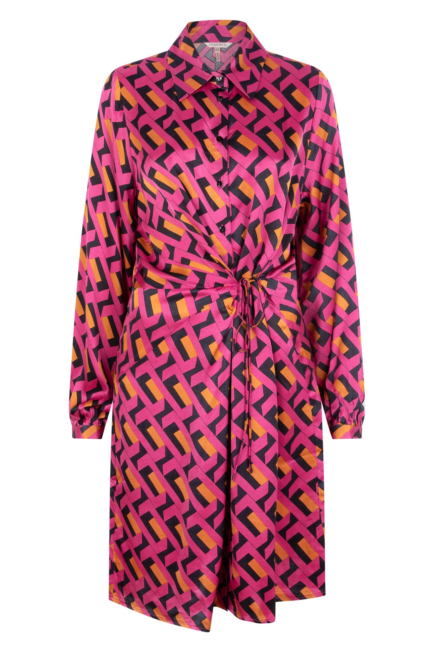 DRESS OVERLAP DETAIL GEO PRINT PRINT 5