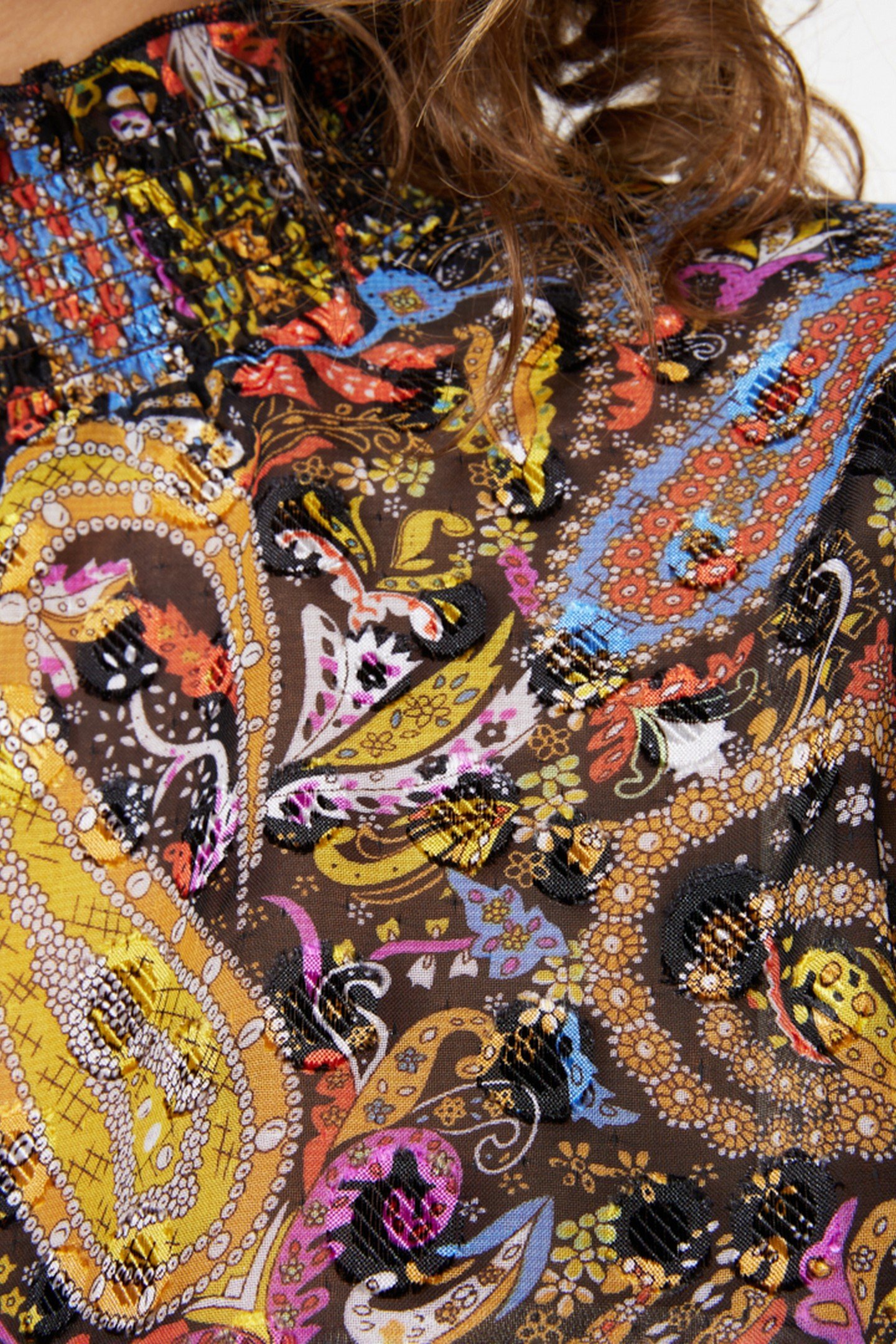 BLOUSE SMOCK PAISLEY PARTY PRINT 9