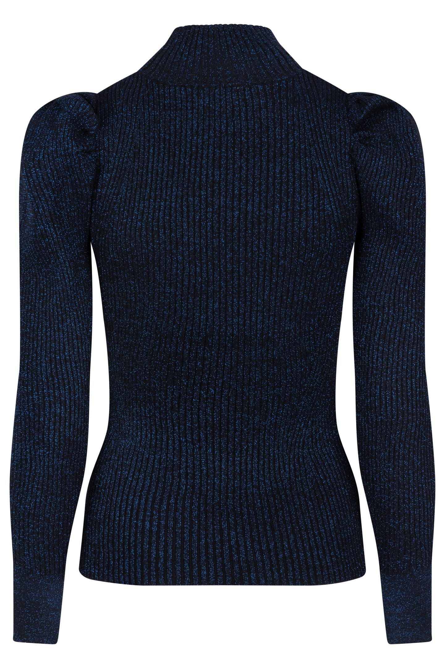 SWEATER MOCK NECK LUREX BLACK / BLUE 7