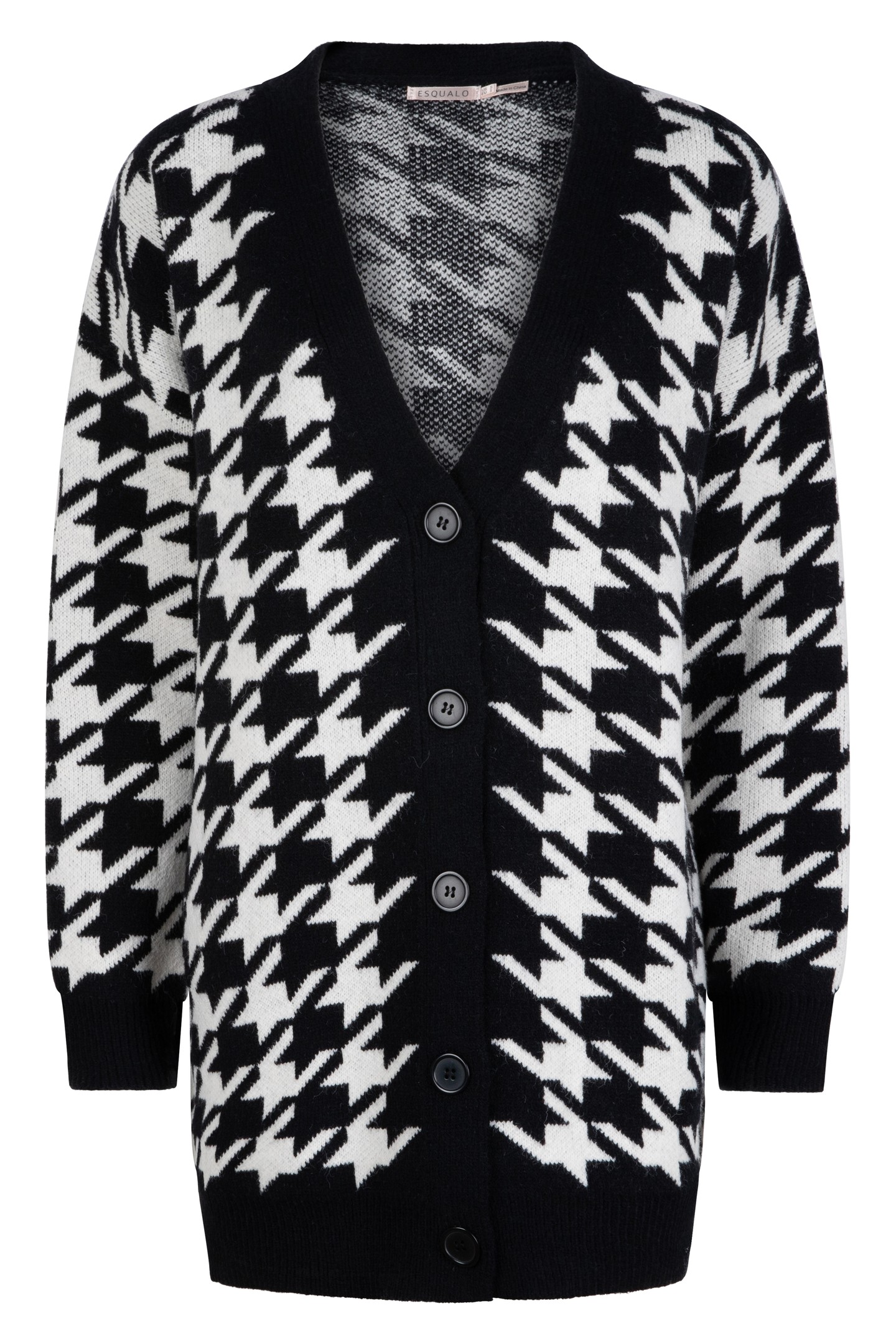 CARDIGAN HOUNDSTOOTH JACQUARD BLACK / OFF WHITE 5