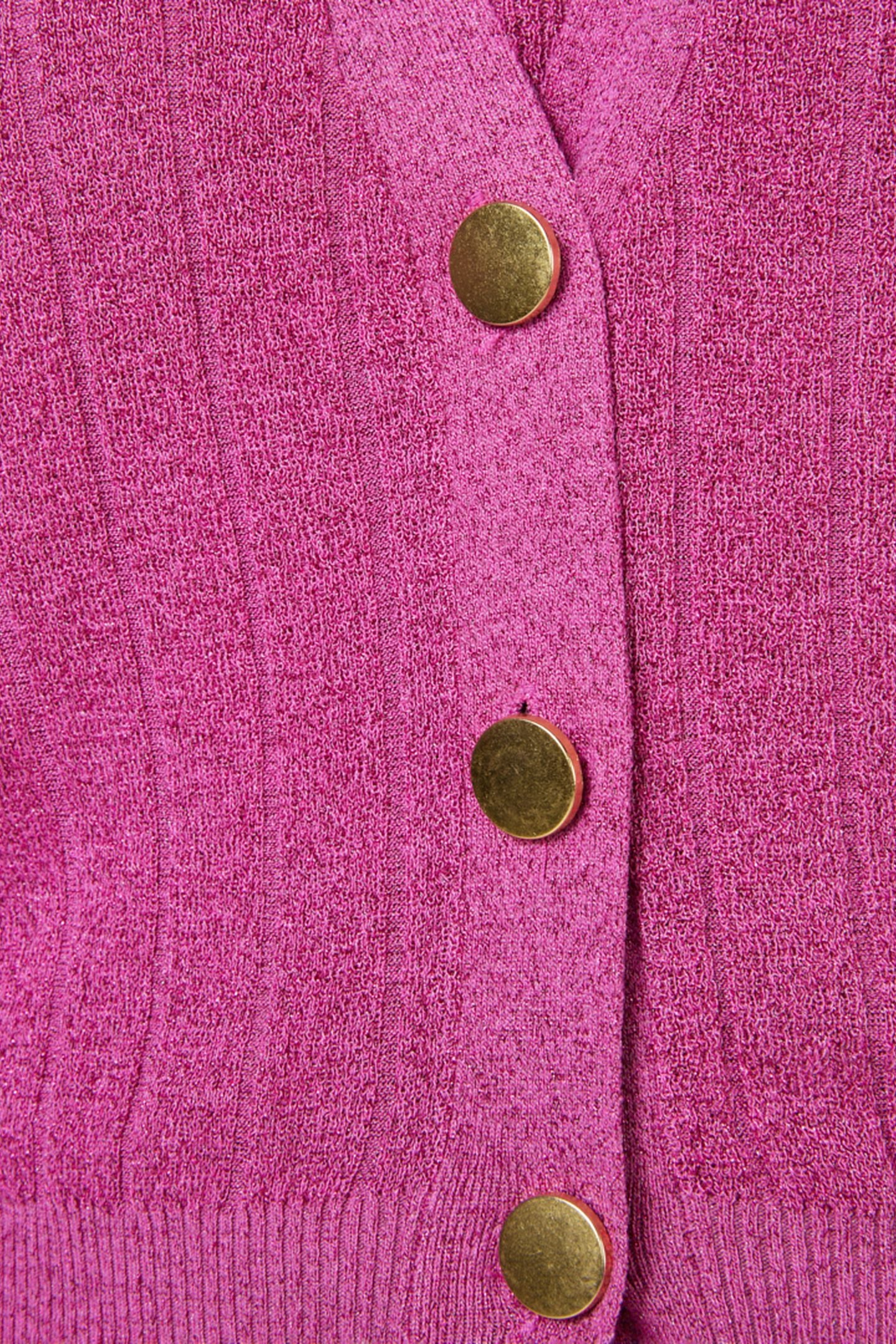 CARDIGAN PUFF SLEEVE RIB LUREX PINK 8