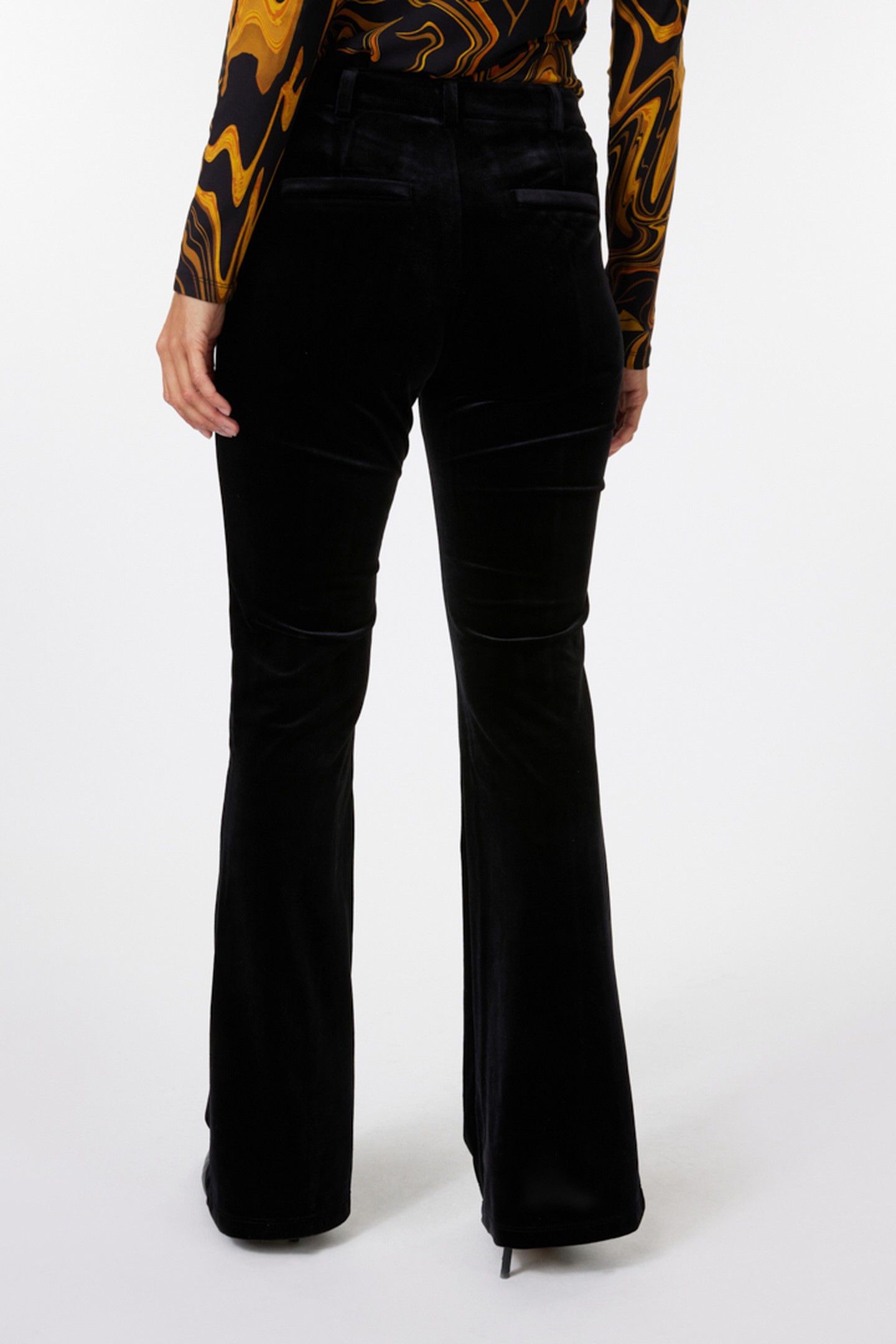 TROUSERS FLAIR VELOURS BLACK 3