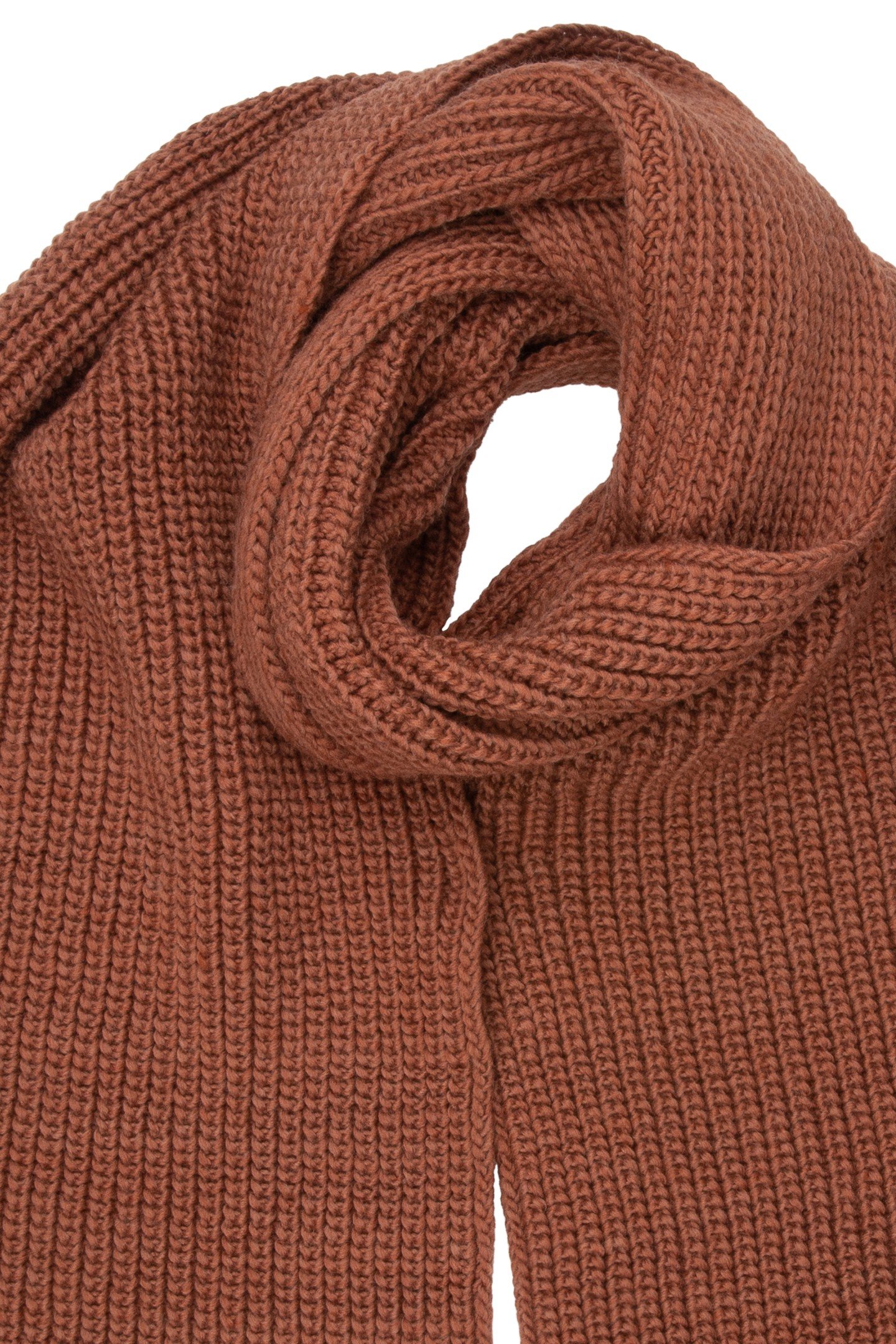 SCARF KNIT BROWN 2