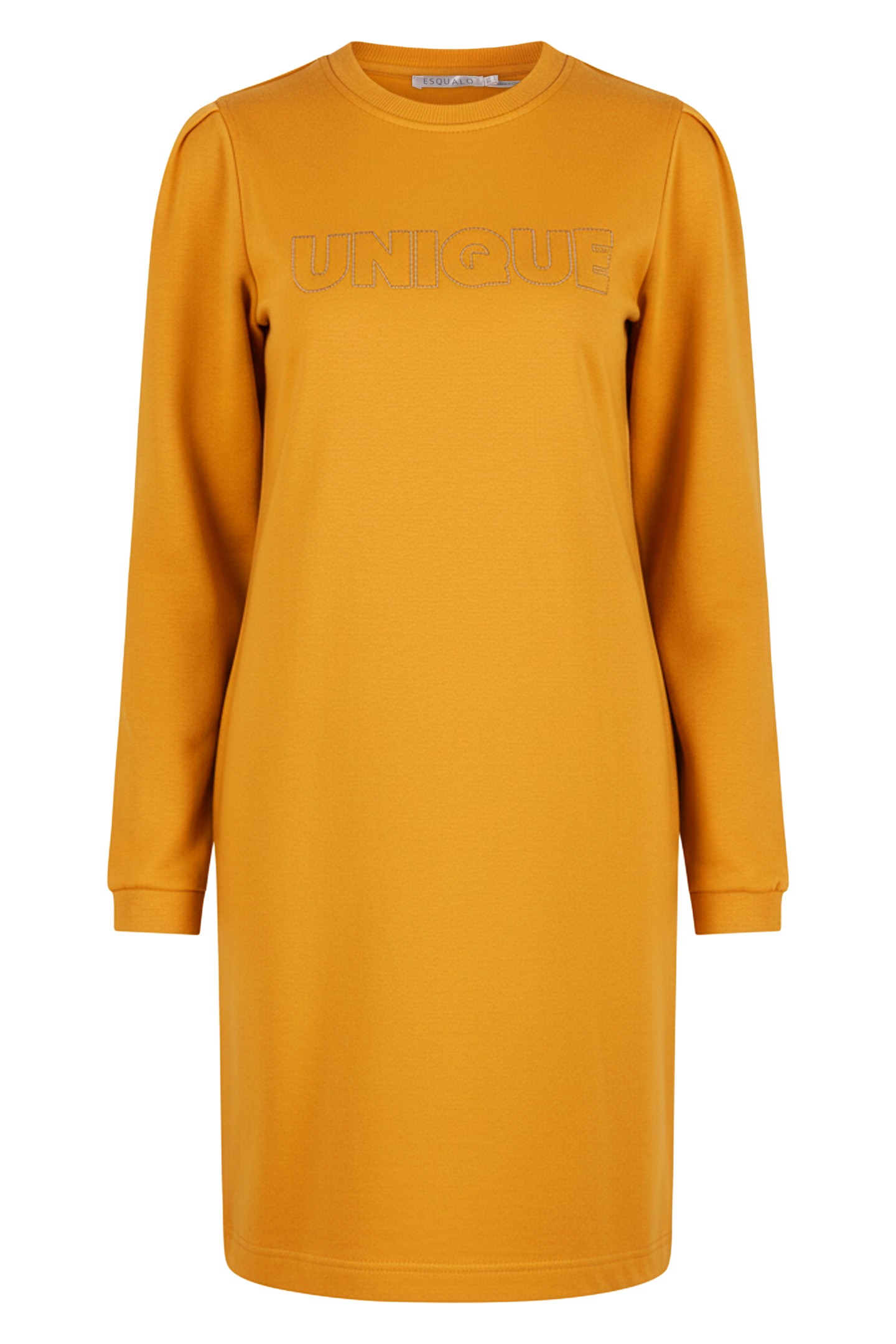 DRESS FLOCK PRINT ORANGE 4