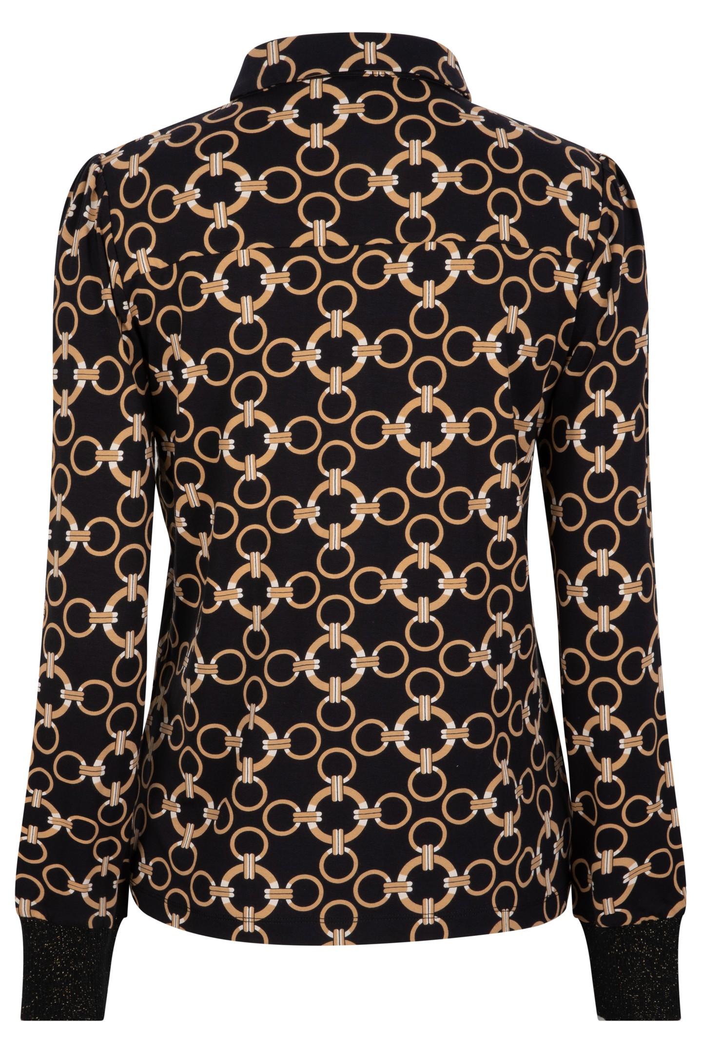 BLOUSE RIBBED CUFFS CHAIN PRINT PRINT 6