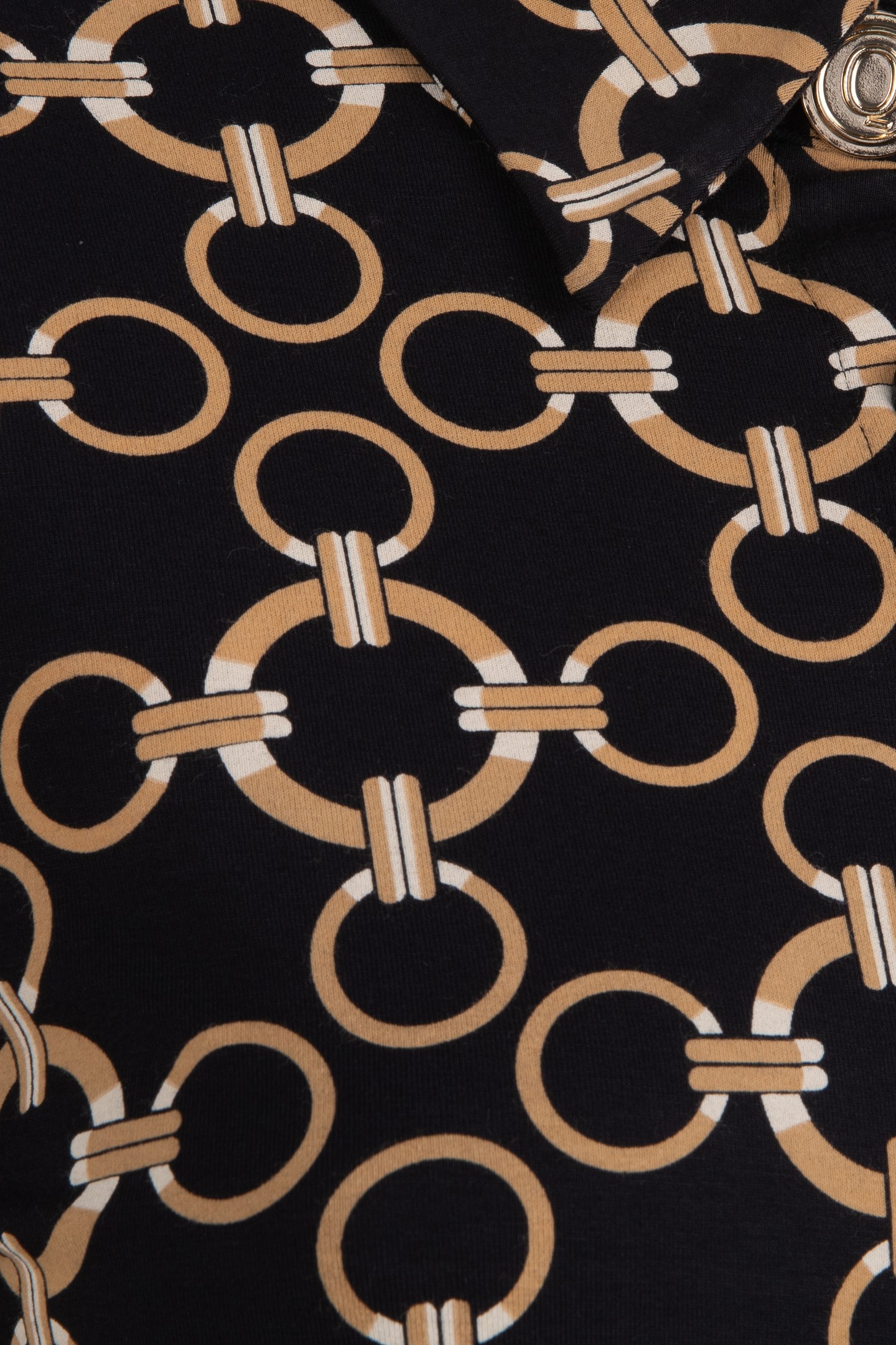 BLOUSE RIBBED CUFFS CHAIN PRINT PRINT 7