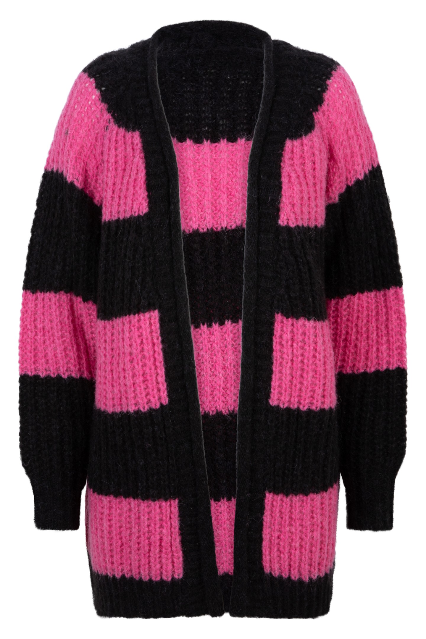 CARDIGAN STRIPED BLACK / PINK 5