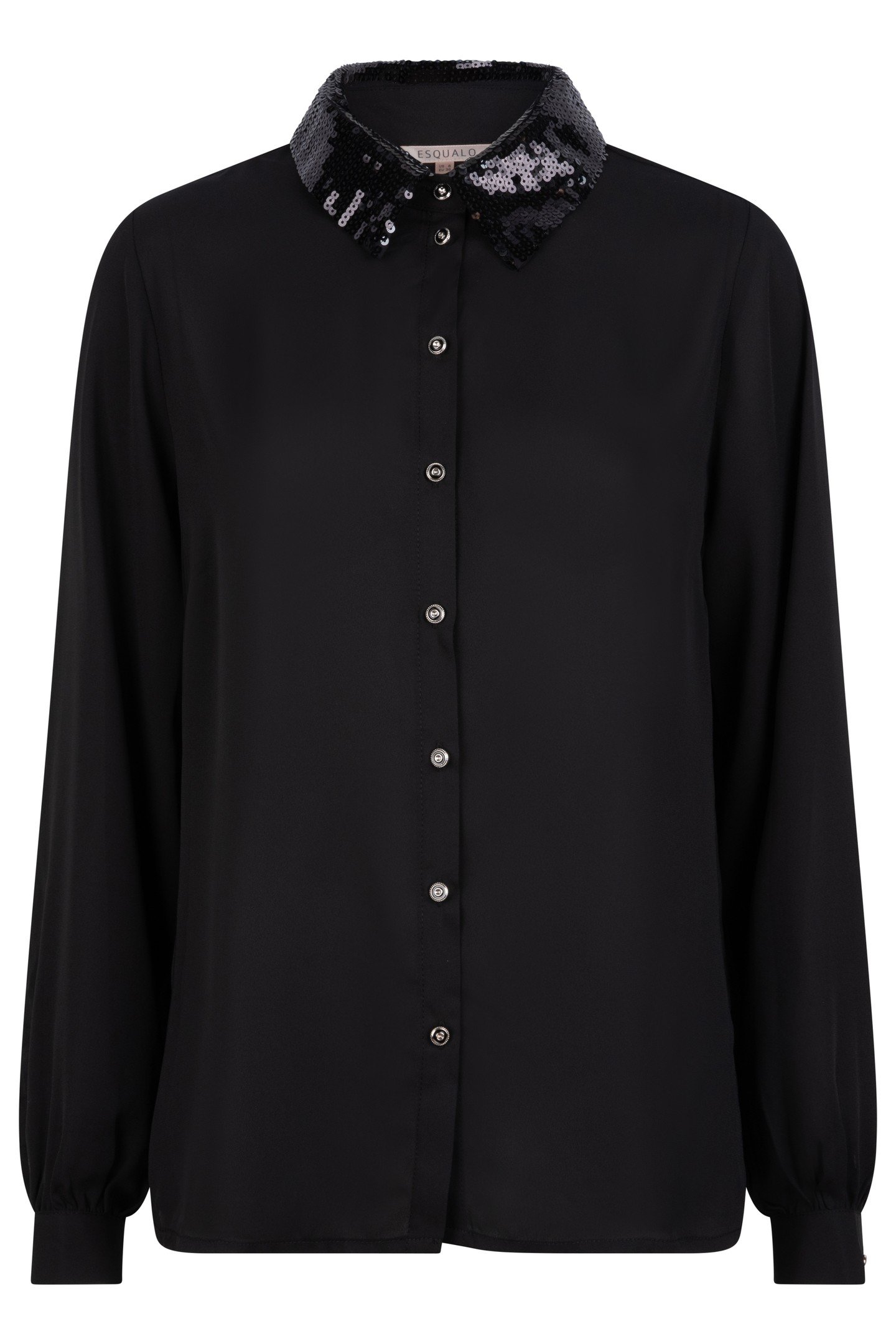 BLOUSE SEQUINS COLLAR BLACK 5