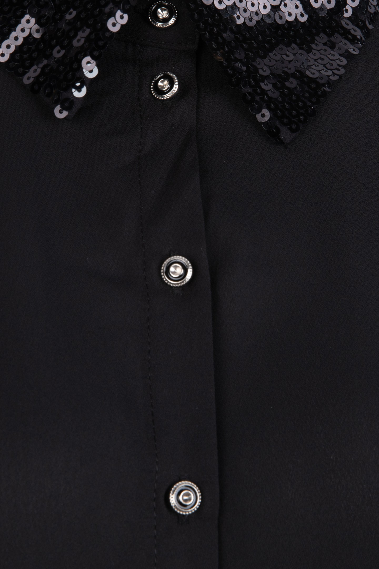 BLOUSE SEQUINS COLLAR BLACK 7
