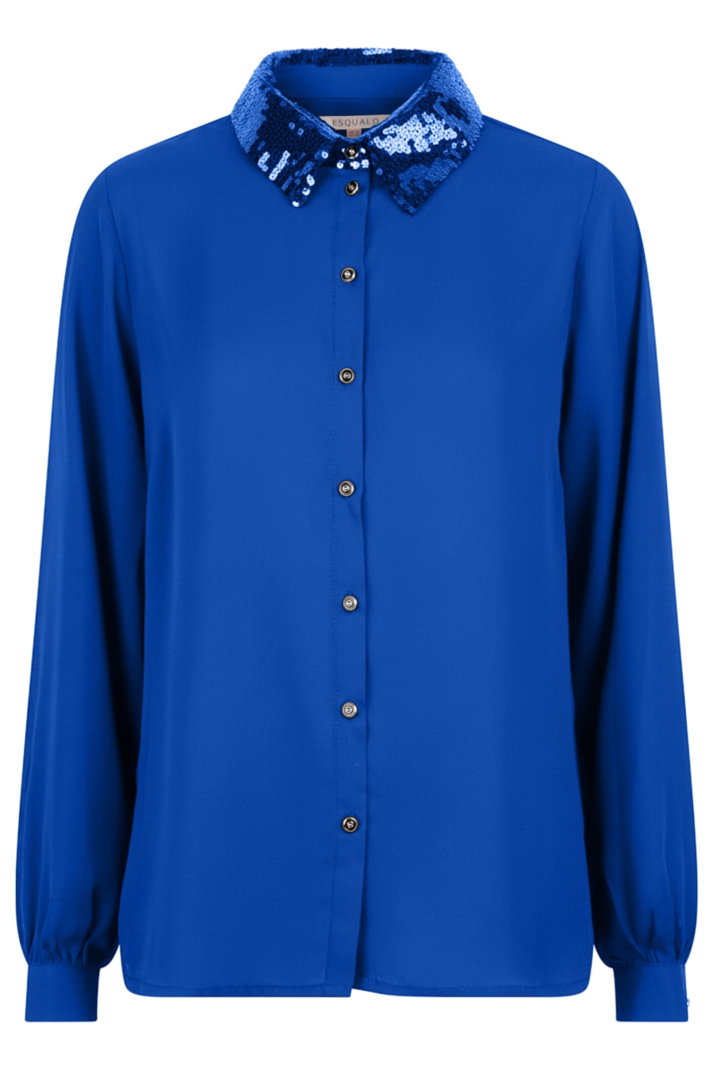 BLOUSE SEQUINS COLLAR BLUE 1