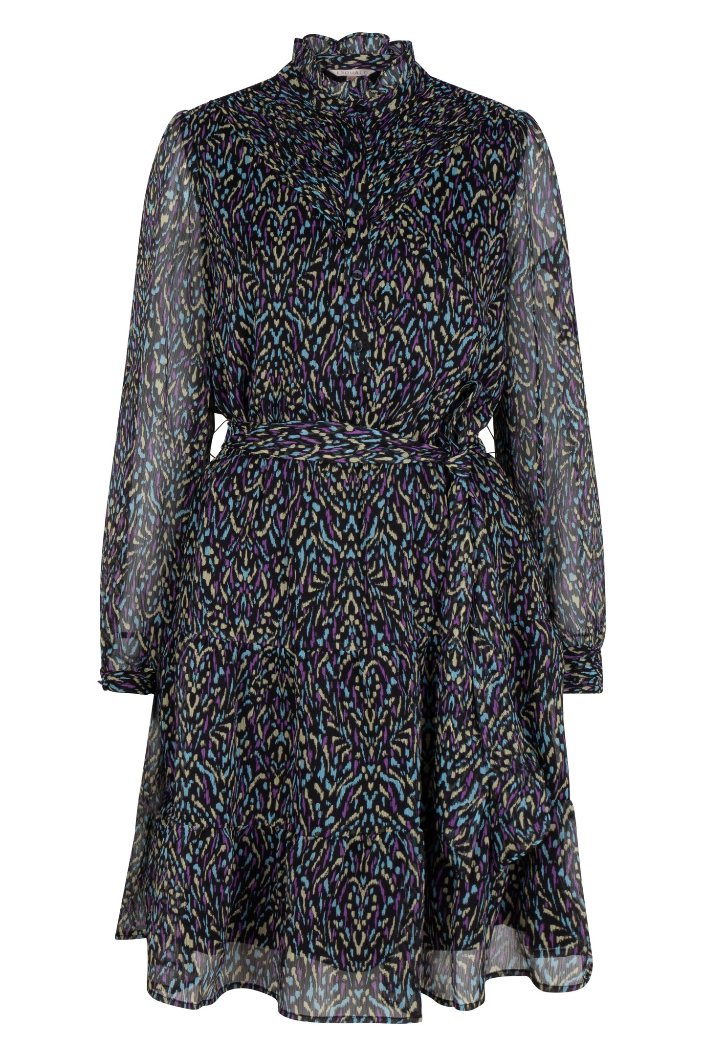 DRESS SHORT PIN TUCK MAGIC EARTH PRINT 3