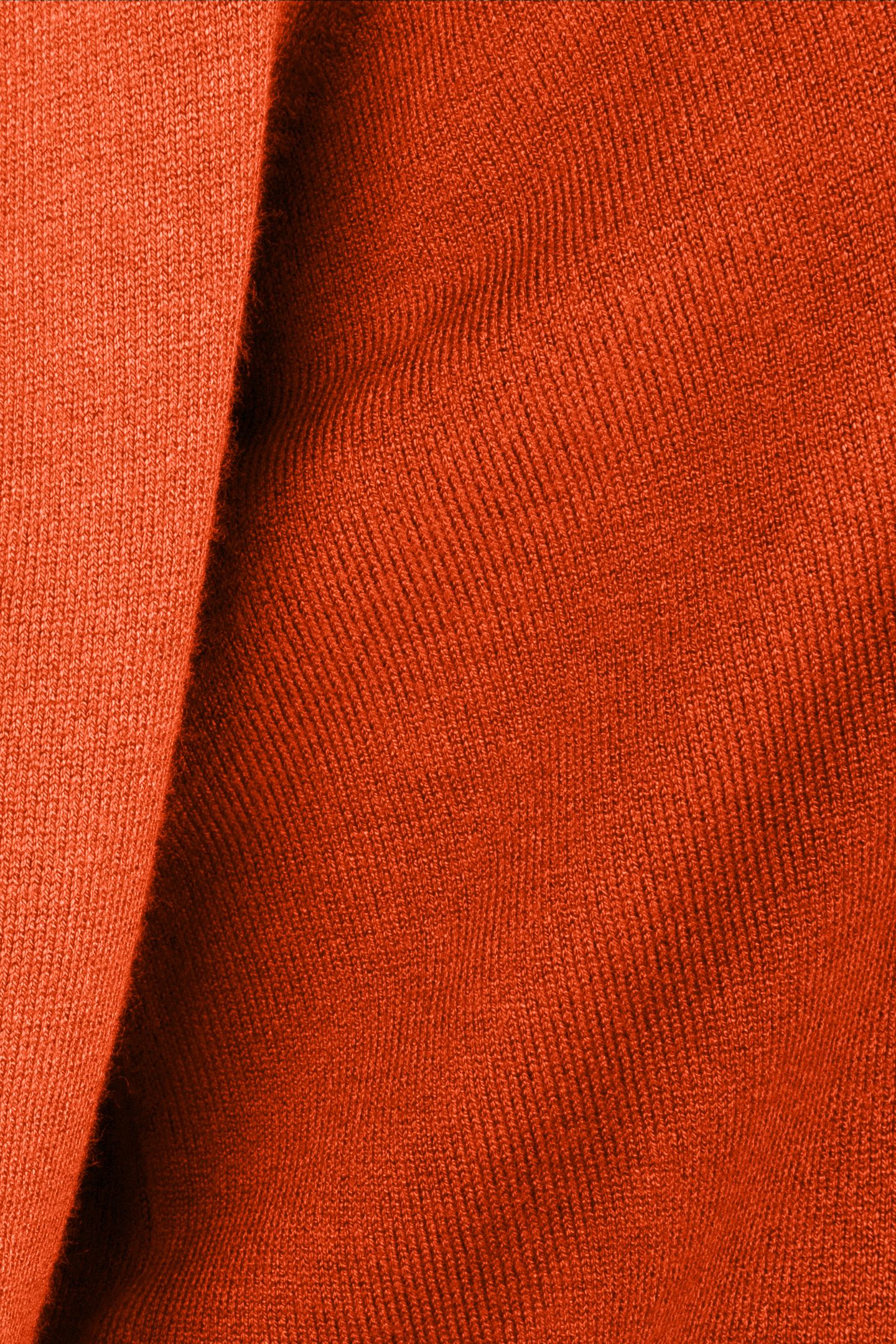 SWEATER SHORT PUFF SLV BASIC KNIT ORANGE 3