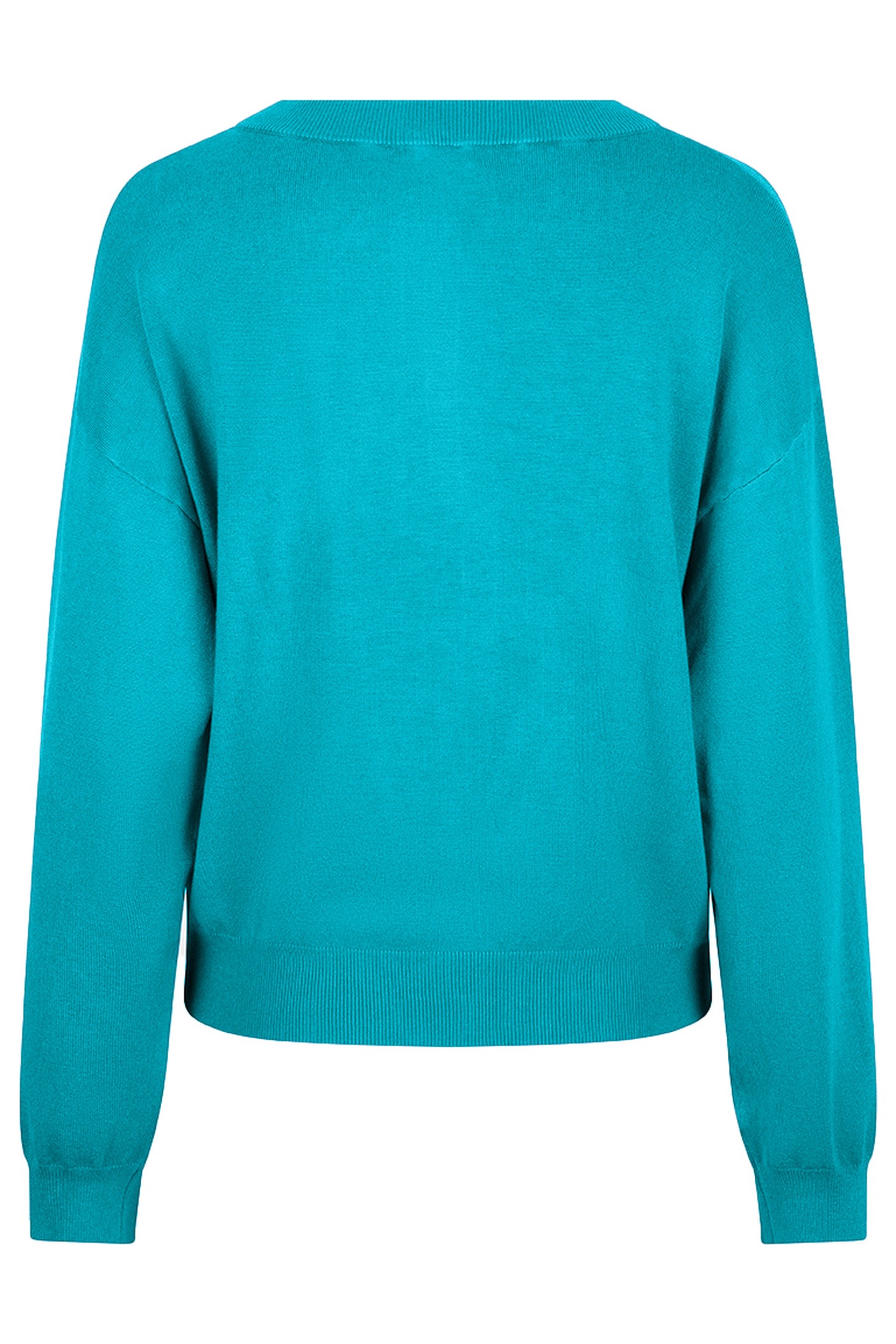 SWEATER BATWING BUTTONED CUFF PEACOCK BLUE 2