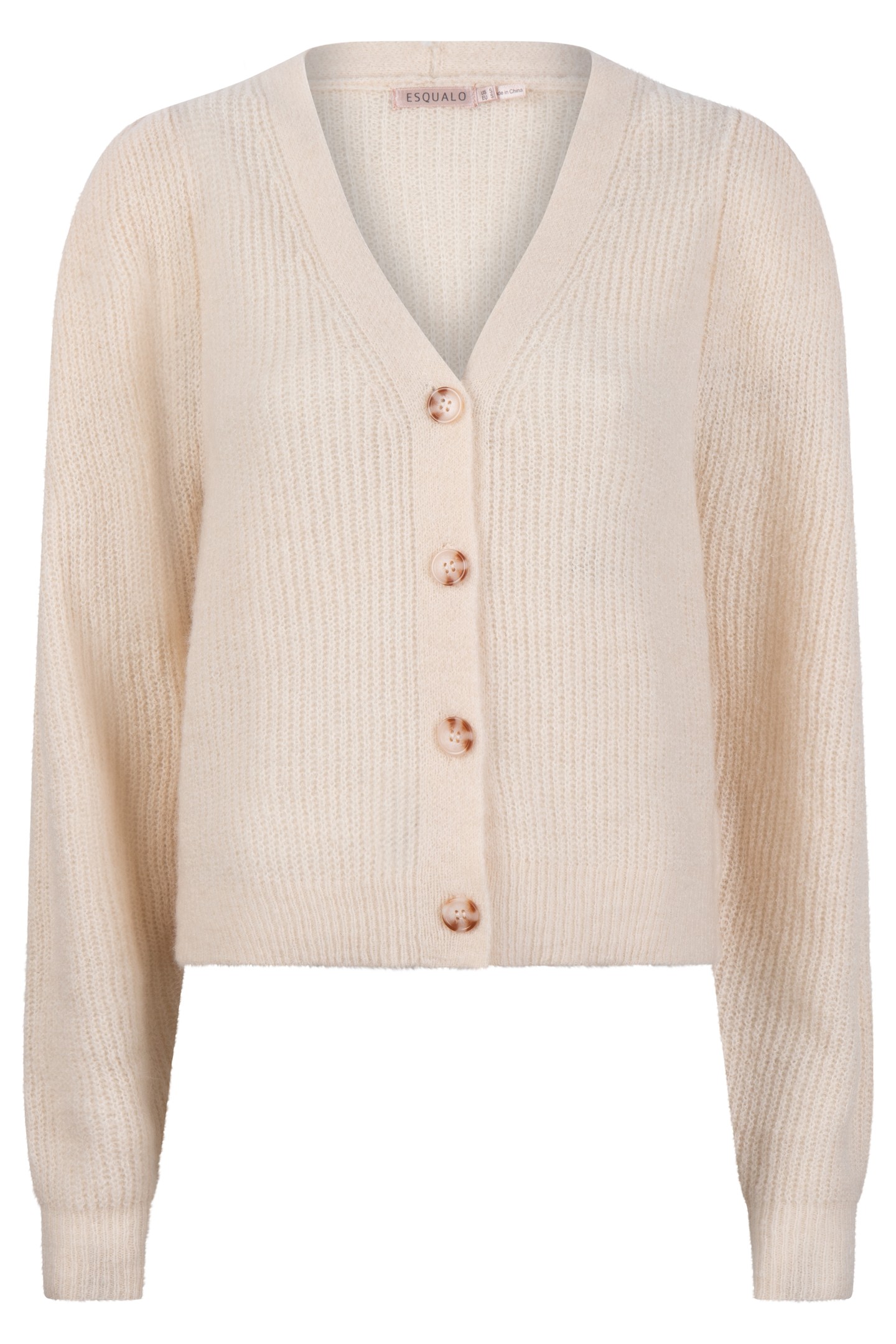 CARDIGAN PUFF SHOULDER LIGHT SAND 5