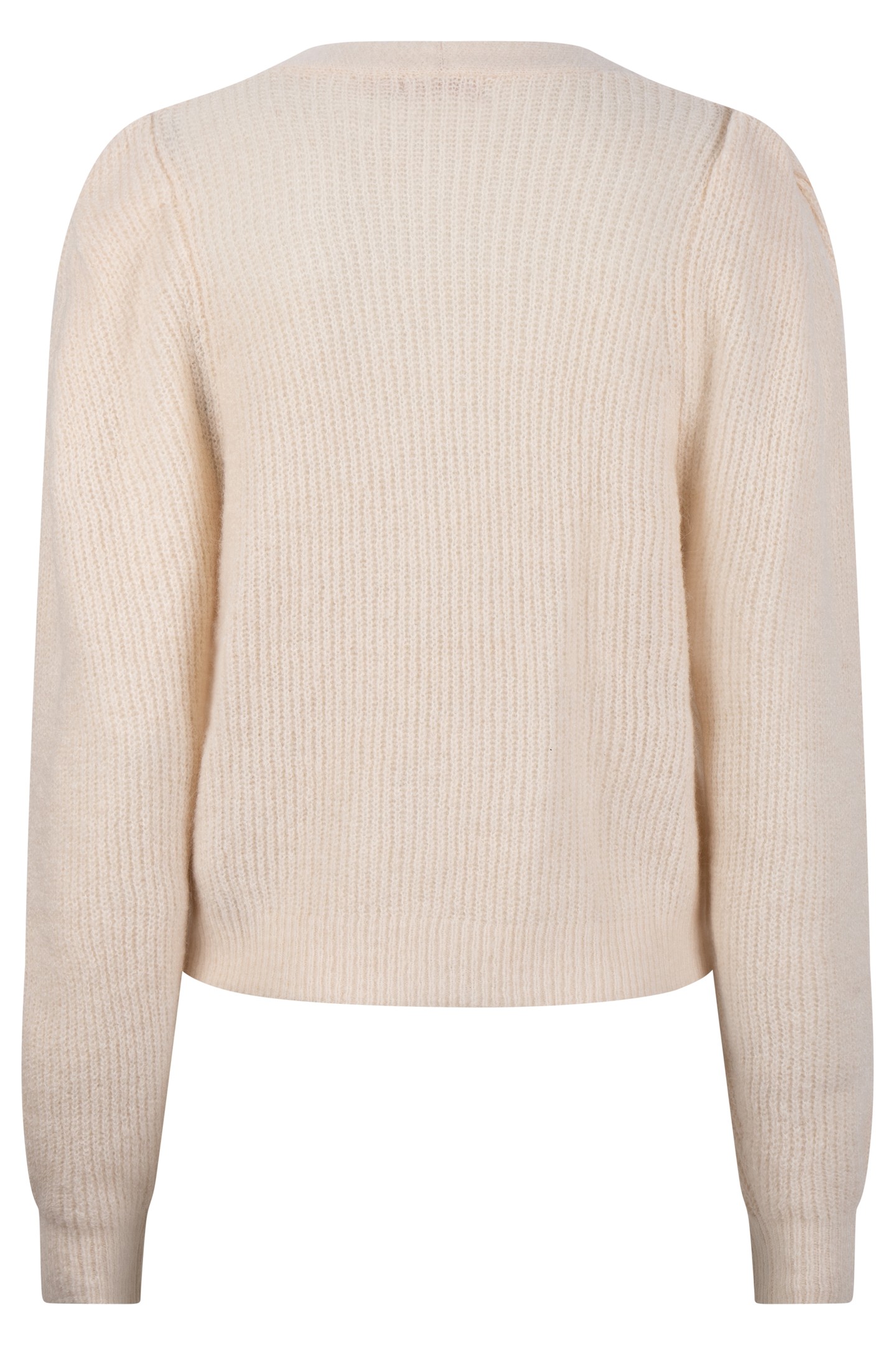 CARDIGAN PUFF SHOULDER LIGHT SAND 6