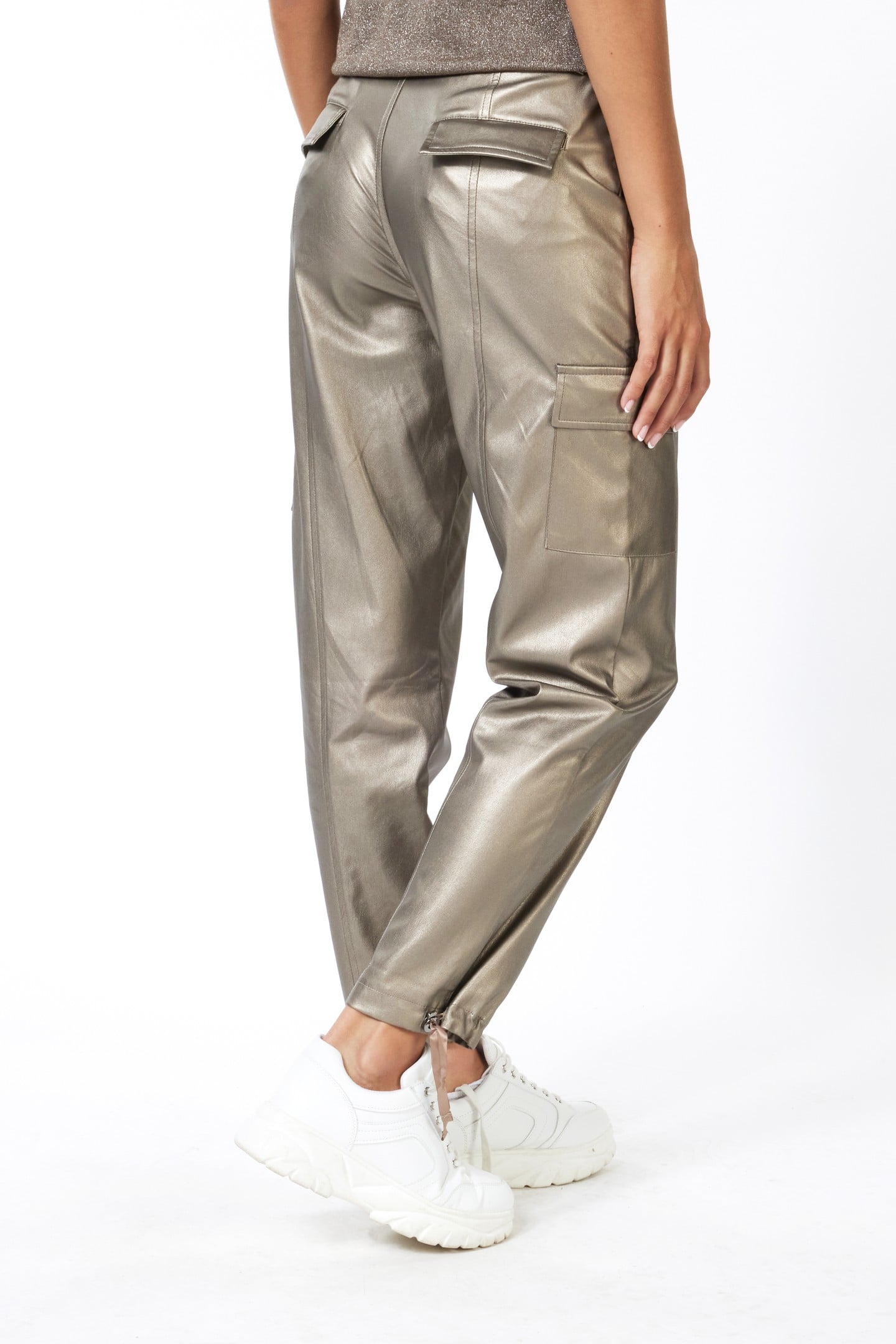 TROUSERS CARGO PU SOFT GOLD 4