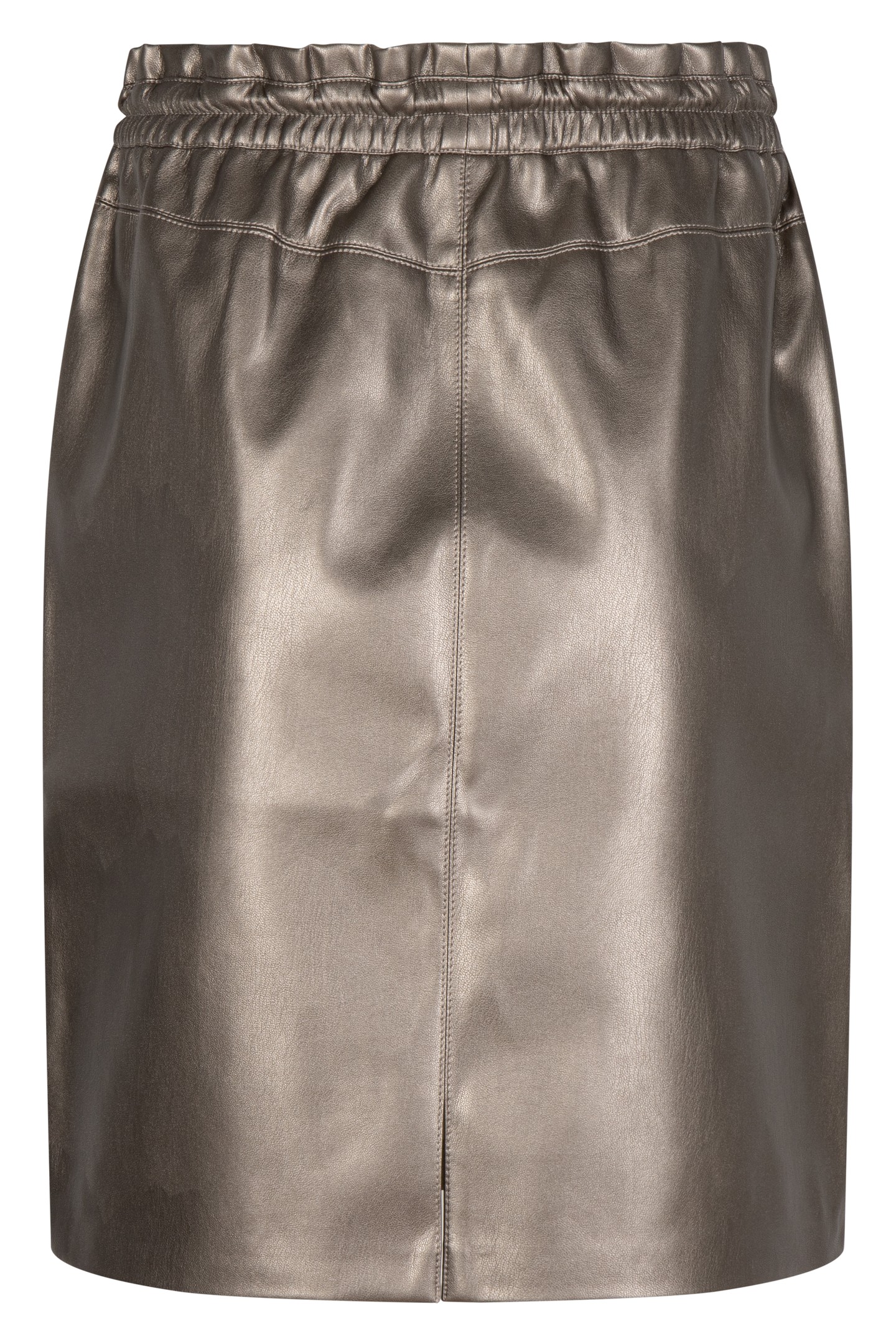 SKIRT ELASTIC WAISTBAND PU SOFT GOLD 5