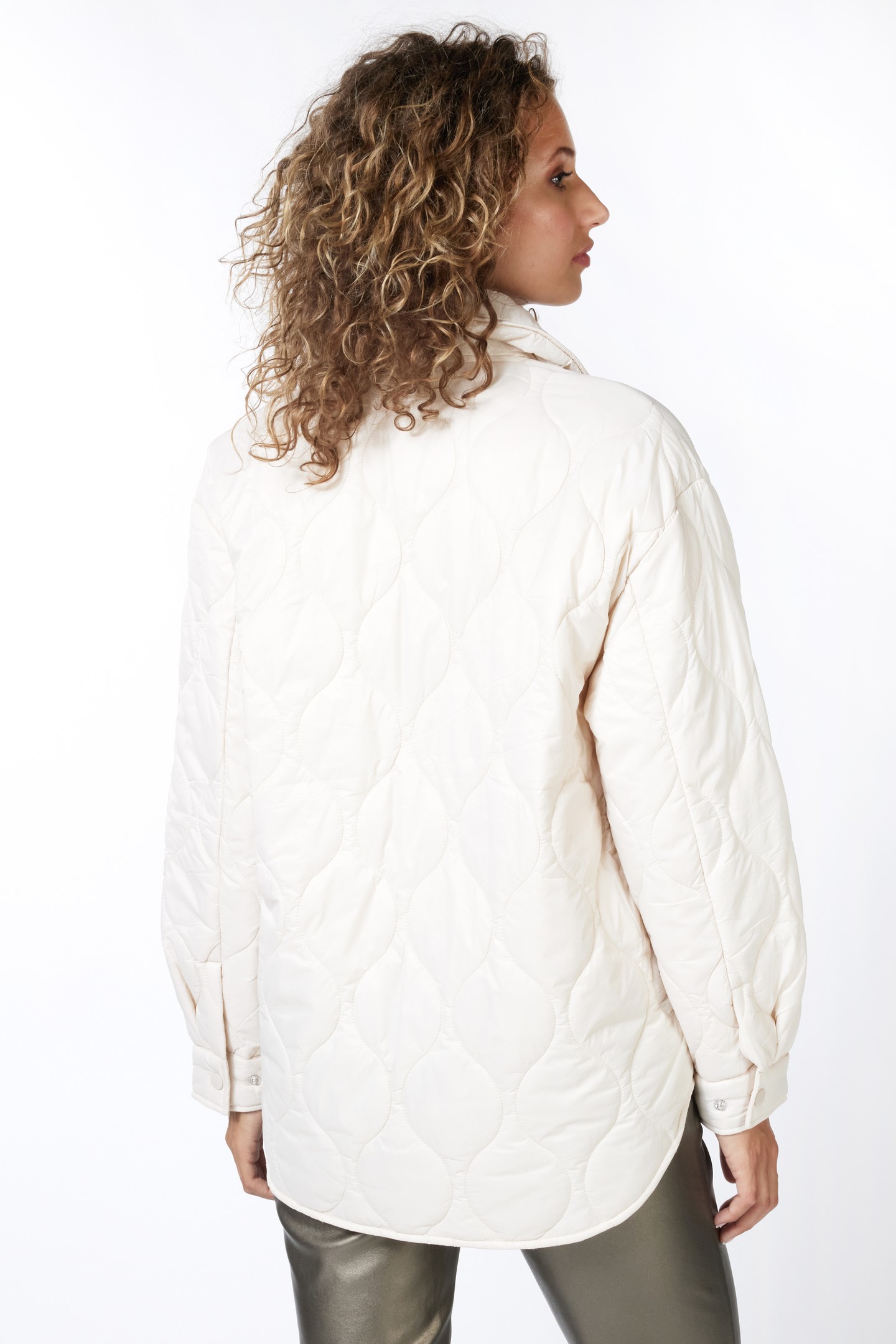 JACKET QUILTED CHESTPOCKET OFF WHITE 4