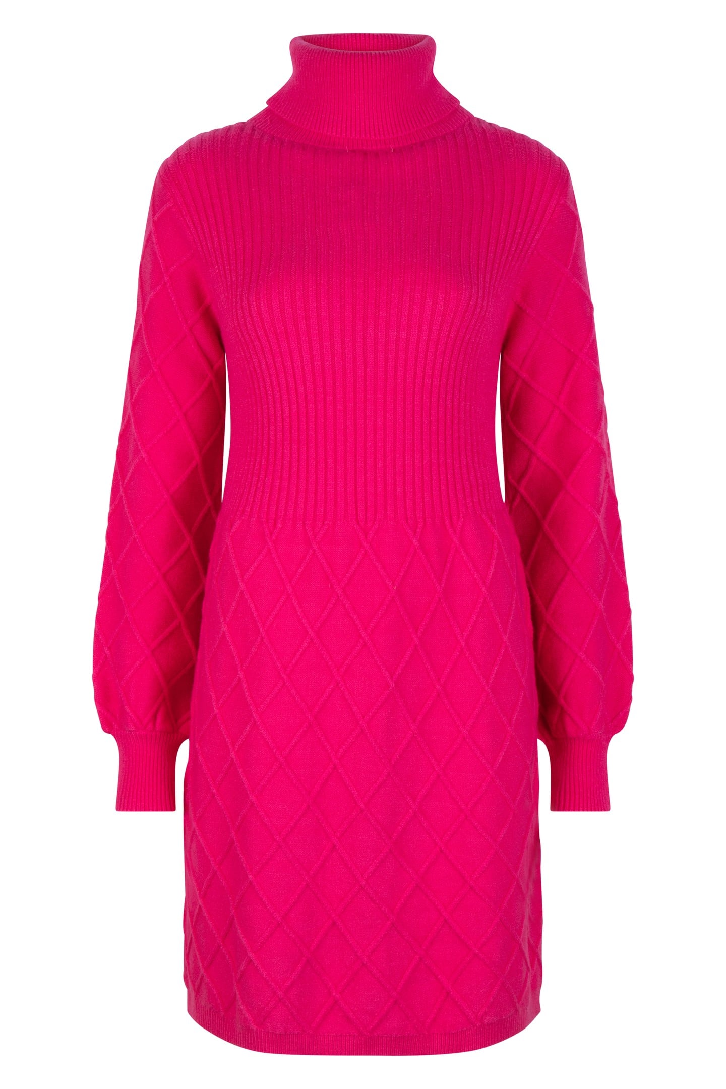 DRESS RIB & PATTERN FUCHSIA 4
