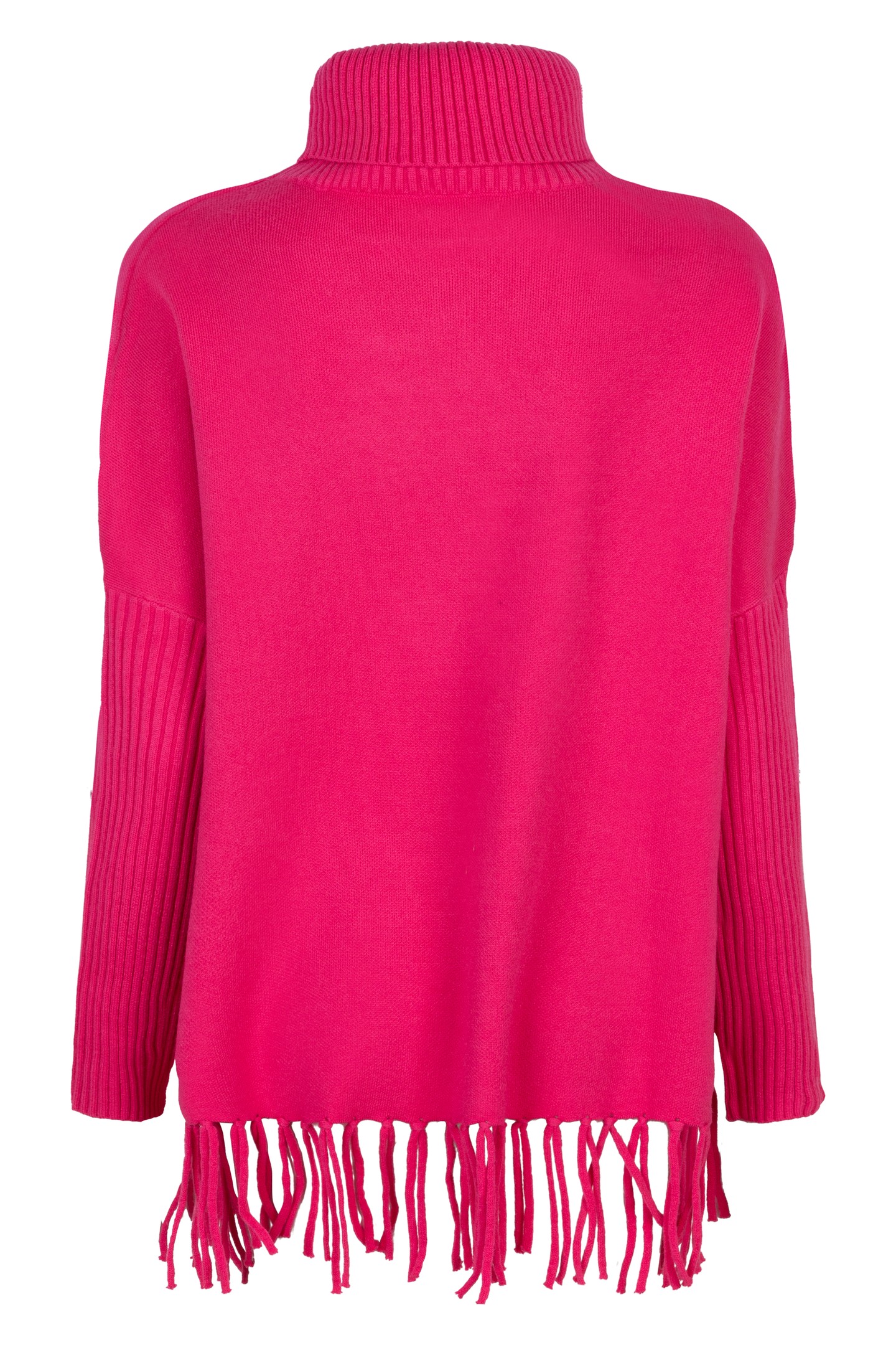 SWEATER COL FRINGES FUCHSIA 6